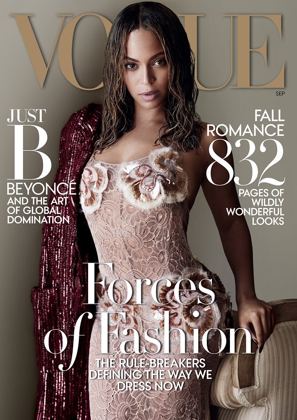 Beyoncé on the cover of Vogue's 2015 September issue. (Vogue)