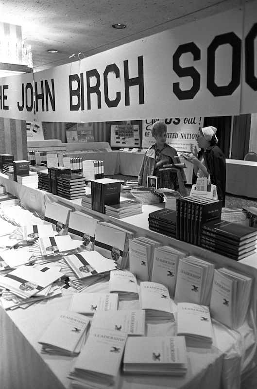 New England Rally for God, Family &amp; Country by the John Birch Society Exhibit held at the Statler Hilton Hotel on Park Square, Boston, 1972. (Spencer Grant&mdash;Getty Images)