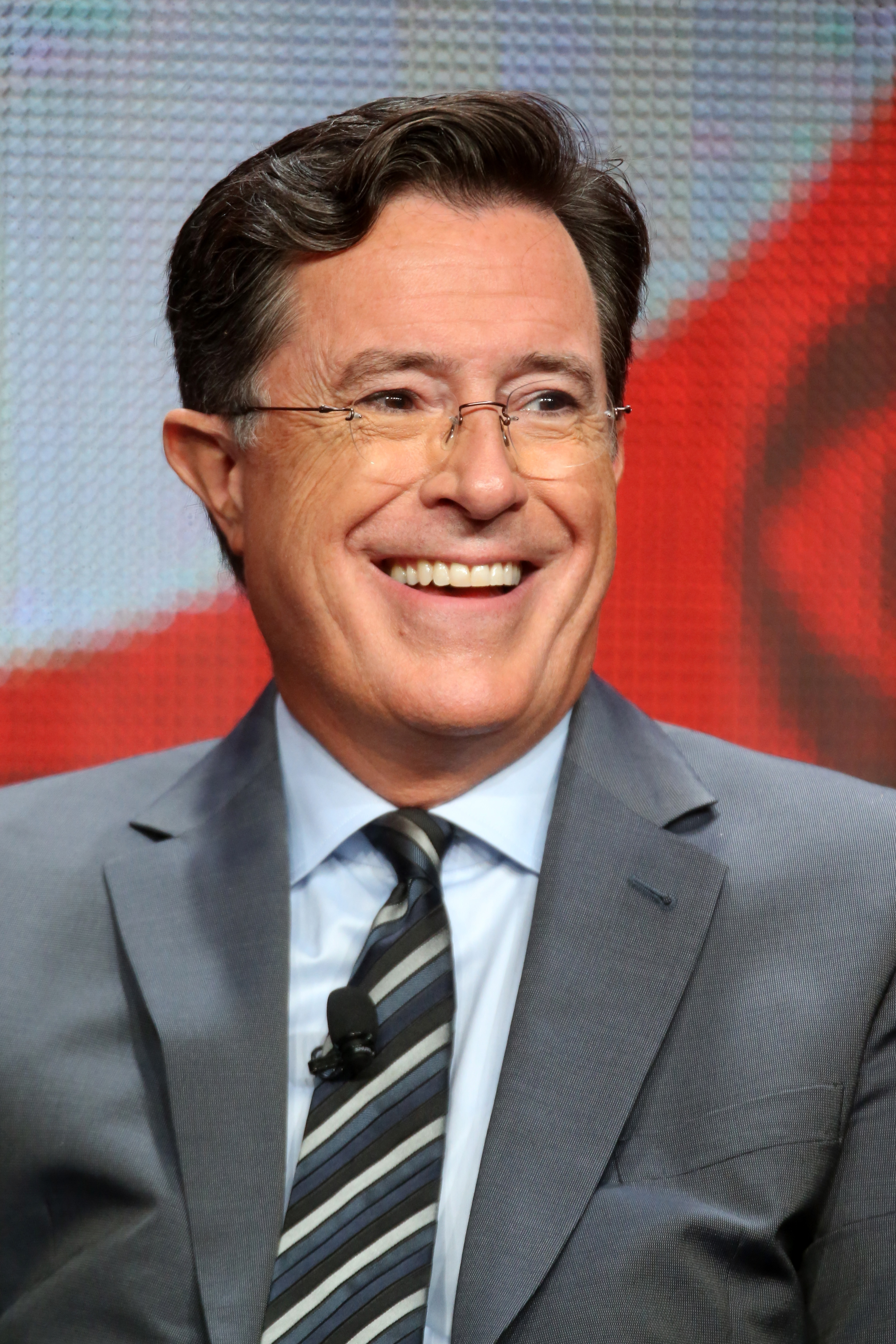 Stephen Colbert speaks onstage during the 'The Late Show with Stephen Colbert' panel discussion in Los Angeles on Aug. 10, 2015. (Frederick M. Brown—Getty Images)
