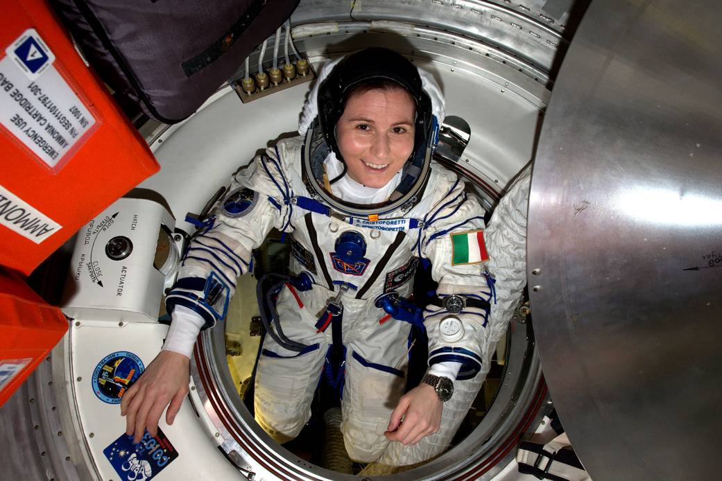 Homeward bound: Cristoforetti prepares for her departure from the space station in June (WSA/NASA)