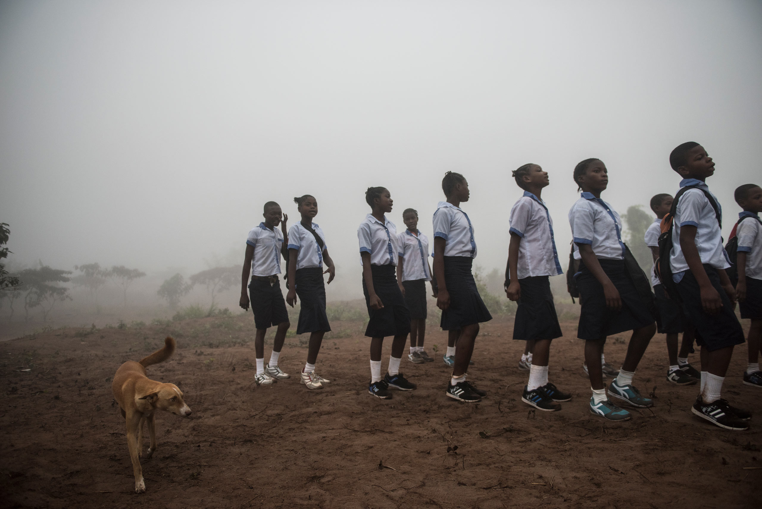 Students of the Brilliant Mobile School in the southwest Democratic Republic of Congo. Aug. 7, 2015.