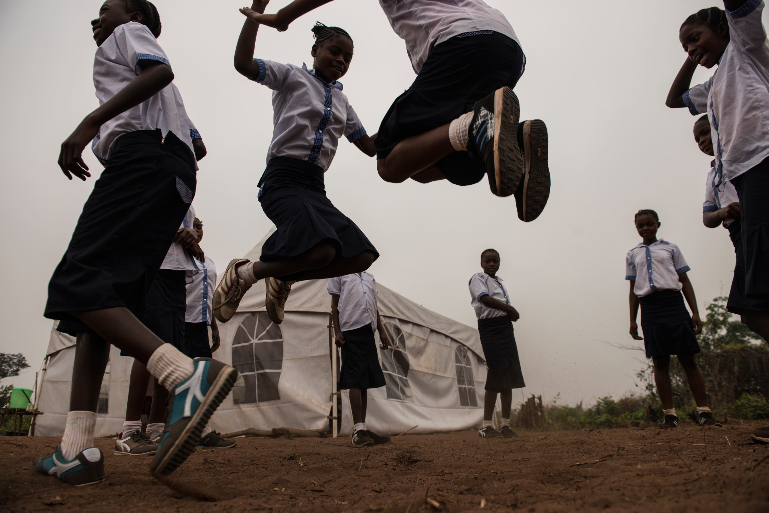 Students of the Brilliant Mobile School in the southwest Democratic Republic of Congo. Aug. 7, 2015.