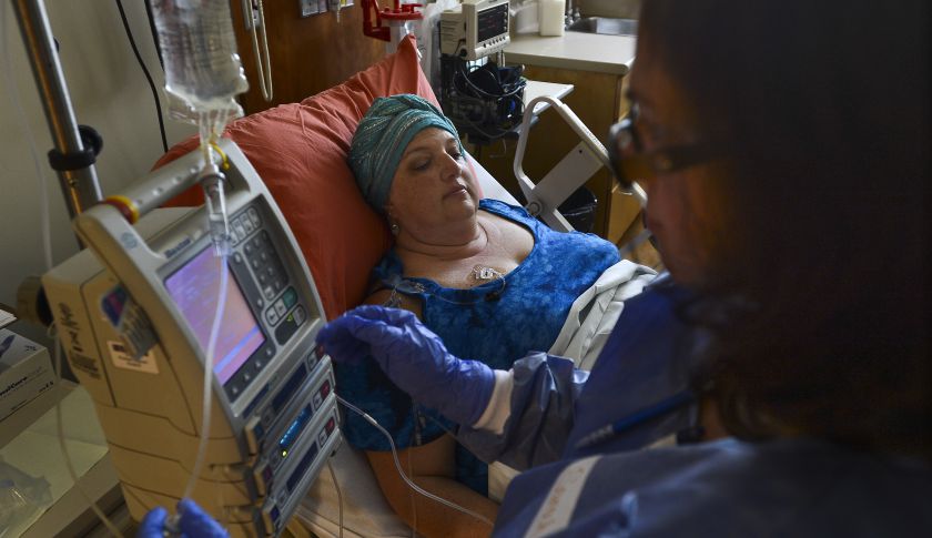 Patient Receiveing Chemotherapy Treatment