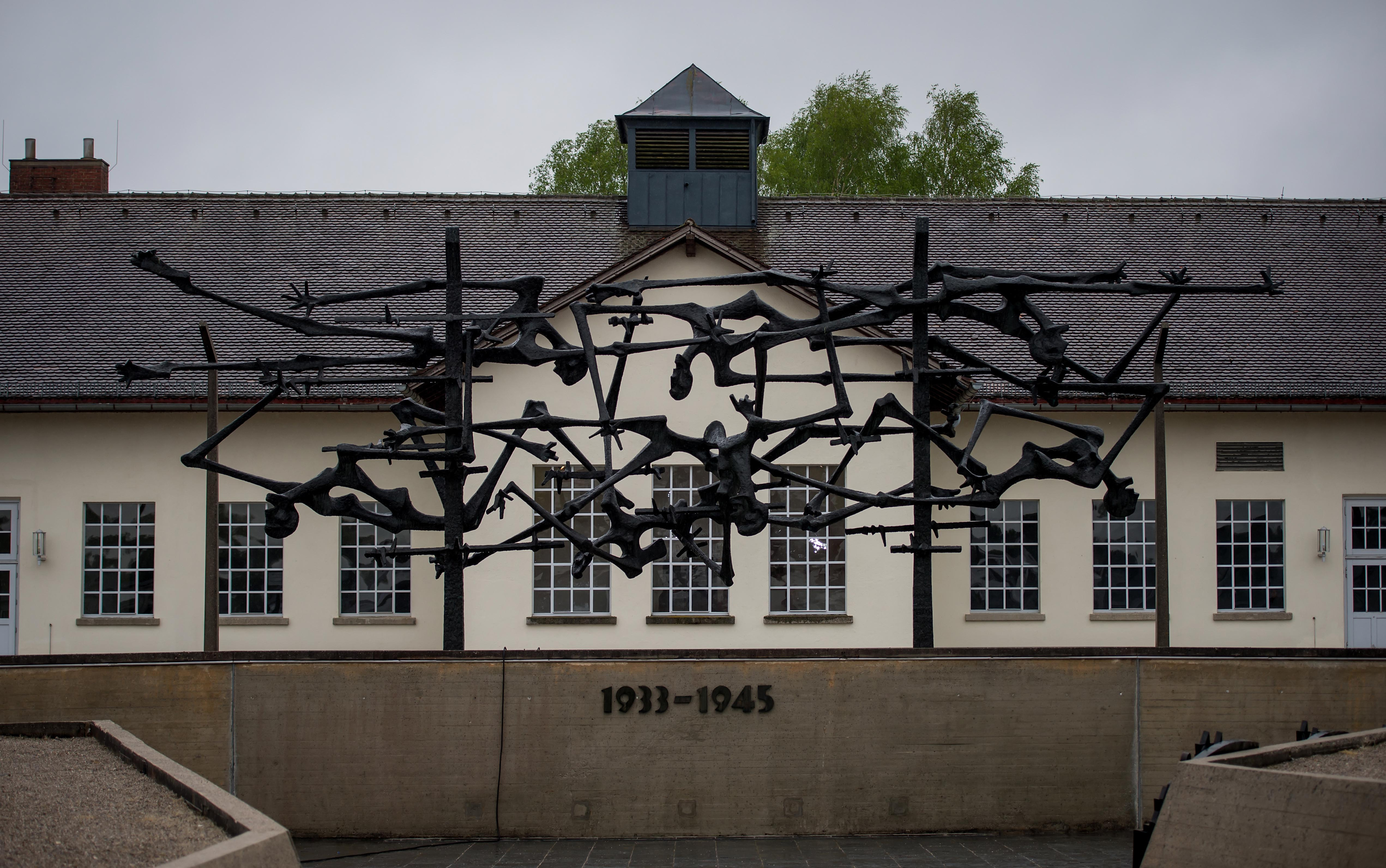 The central memorial of the former Dachau concentration camp site, seen on May 1, 2015 in Dachau, Germany. (Joerg Koch—Getty Images)
