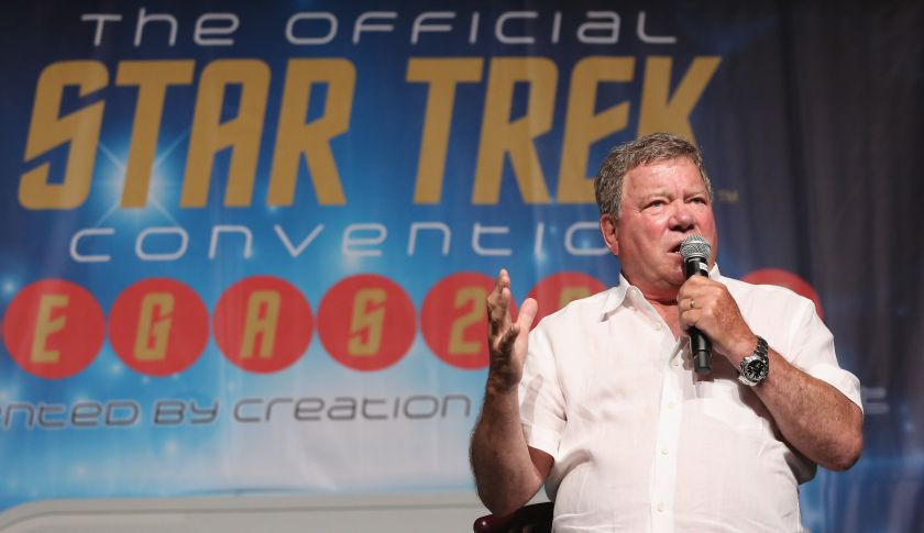 Actor William Shatner speaks during the 14th annual official Star Trek convention in Las Vegas earlier this month. (Gabe Ginsberg&mdash;FilmMagic)