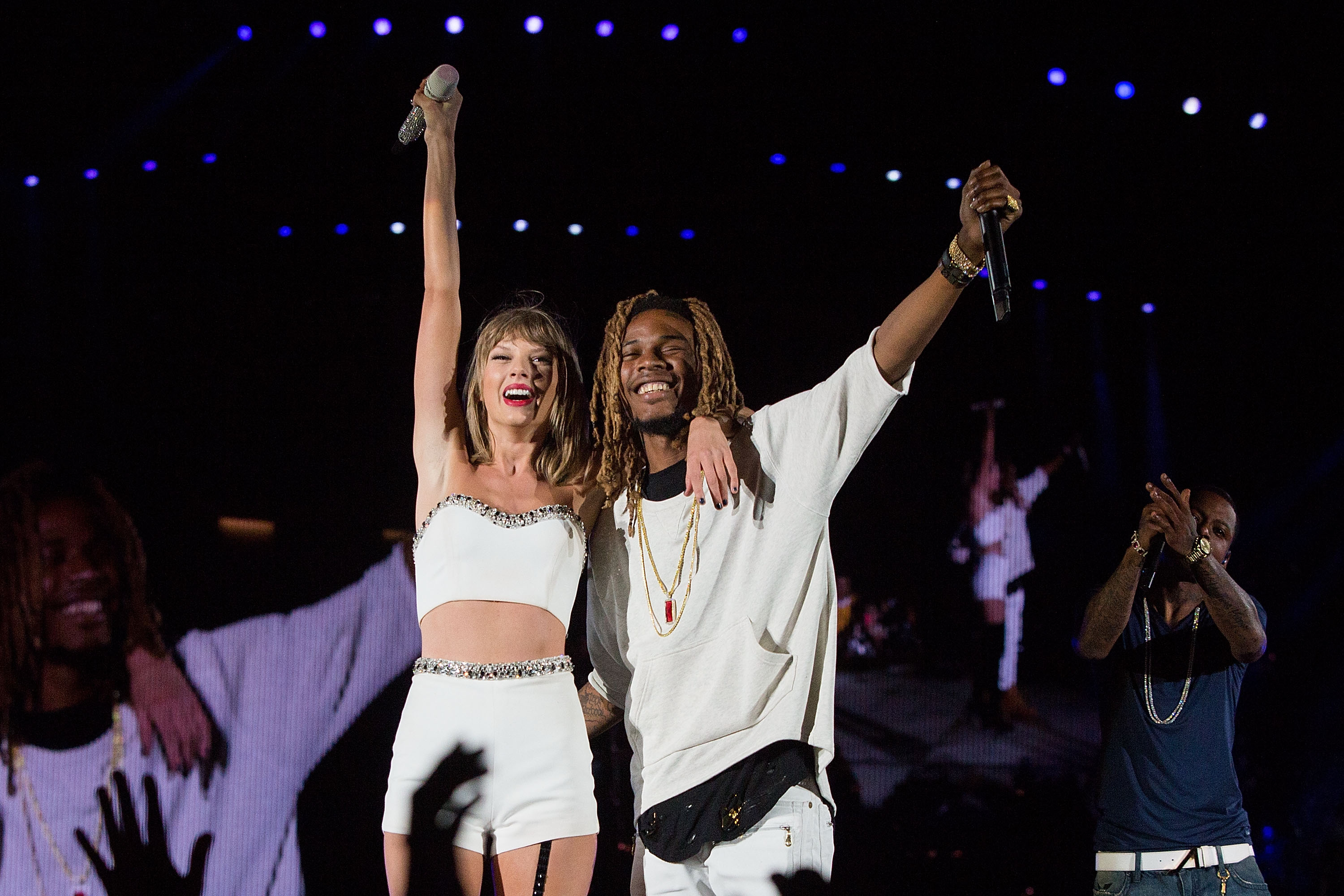 Taylor Swift and Fetty Wap at CenturyLink Field on August 8, 2015 in Seattle, Washington. (Suzi Pratt/LP5&mdash;Getty Images)
