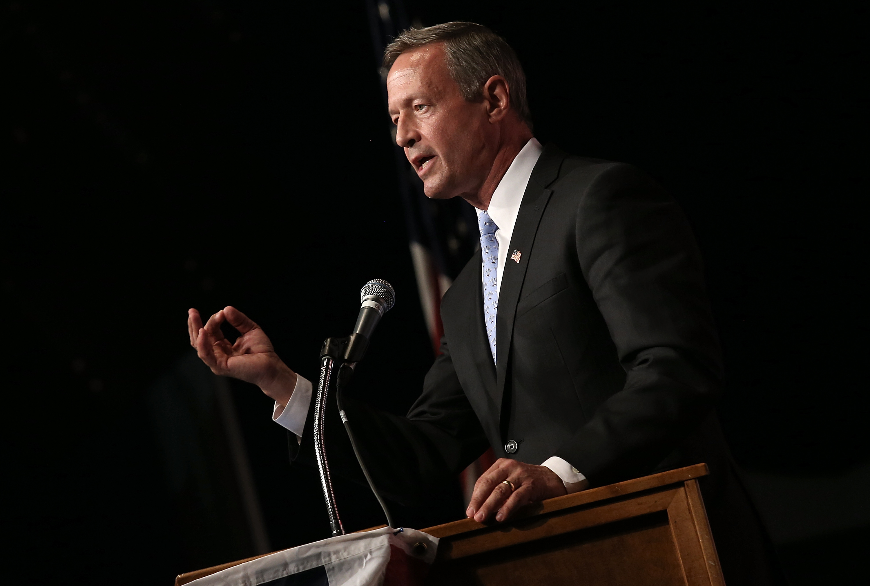 Democratic presidential candidate Martin O'Malley speaks at the Iowa Democratic Wing Ding August 14, 2015 in Clear Lake, Iowa. (Win McNamee&mdash;Getty Images)