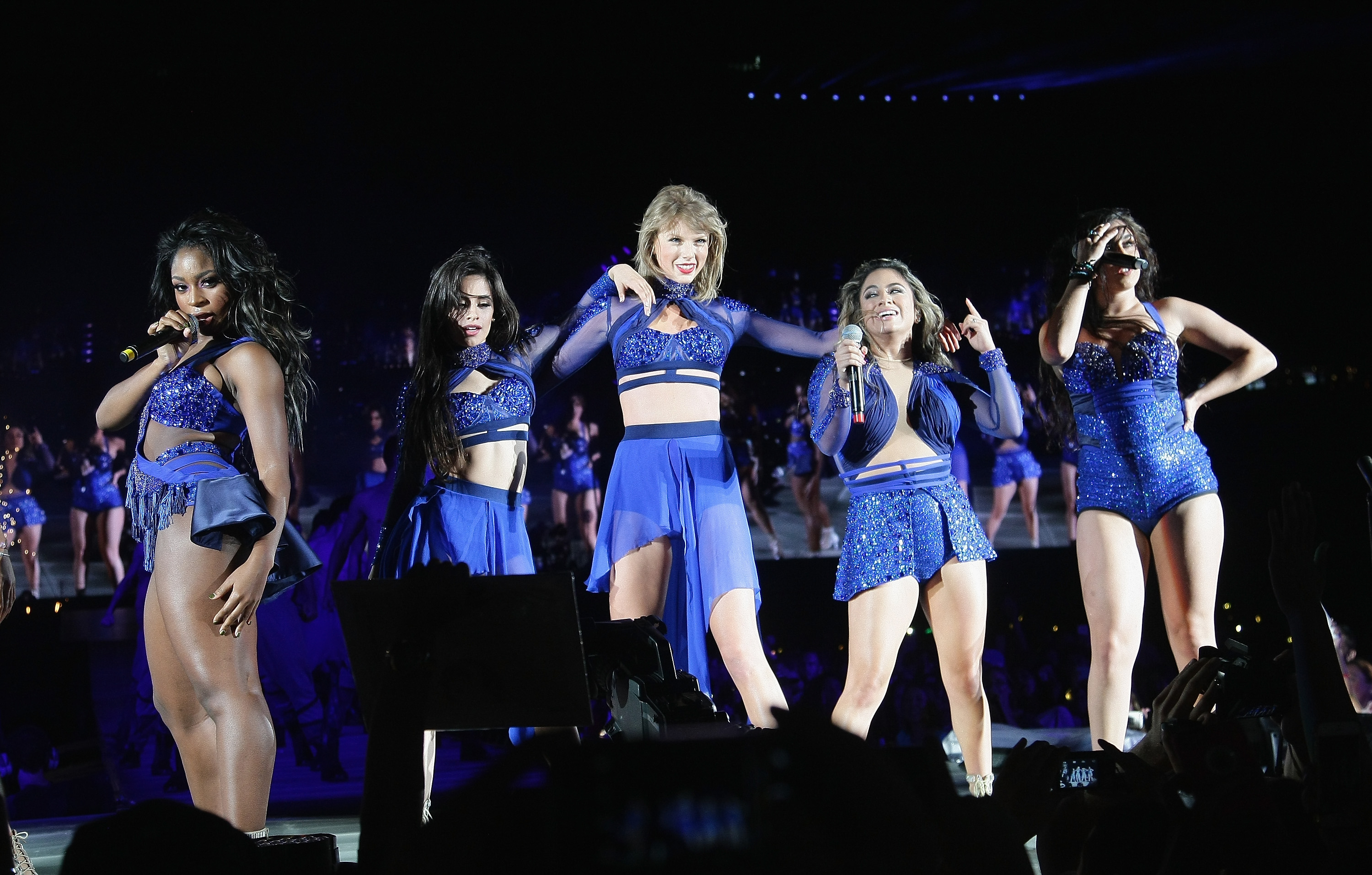 Taylor Swift and Fifth Harmony perform at Levi's Stadium in Santa Clara, Calif. on August 14, 2015. (John Medina—Getty Images)