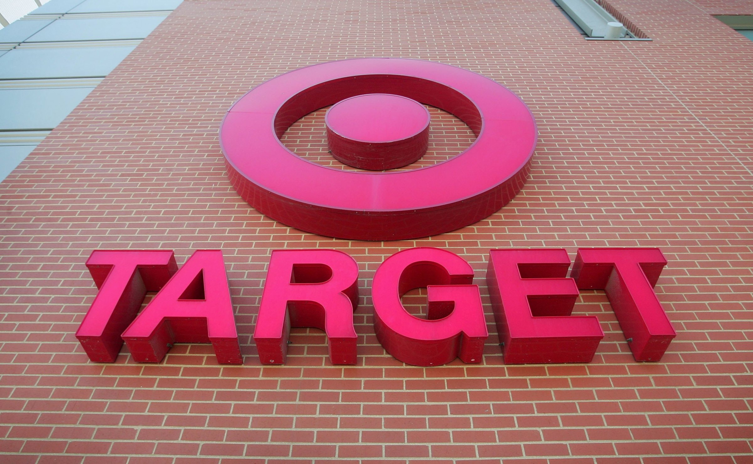 A sign is seen on the exterior of a Target store in Chicago on July, 18, 2006.