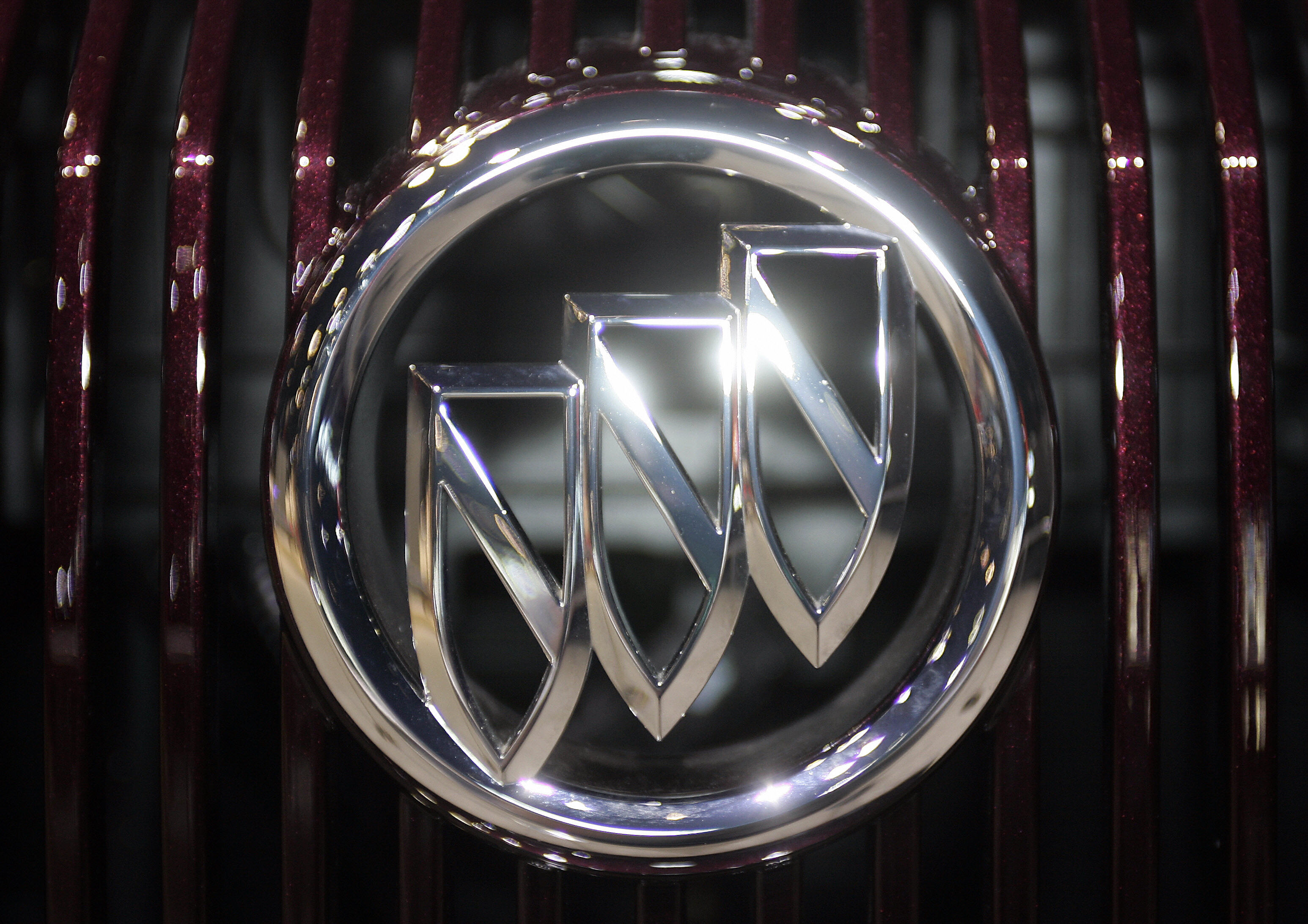 The Buick emblem on the grill of a new c