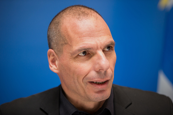 Yanis Varoufakis at a news conference following a Eurogroup meeting in Luxembourg on June 18, 2015. (Jasper Juinen—Bloomberg via Getty Images)