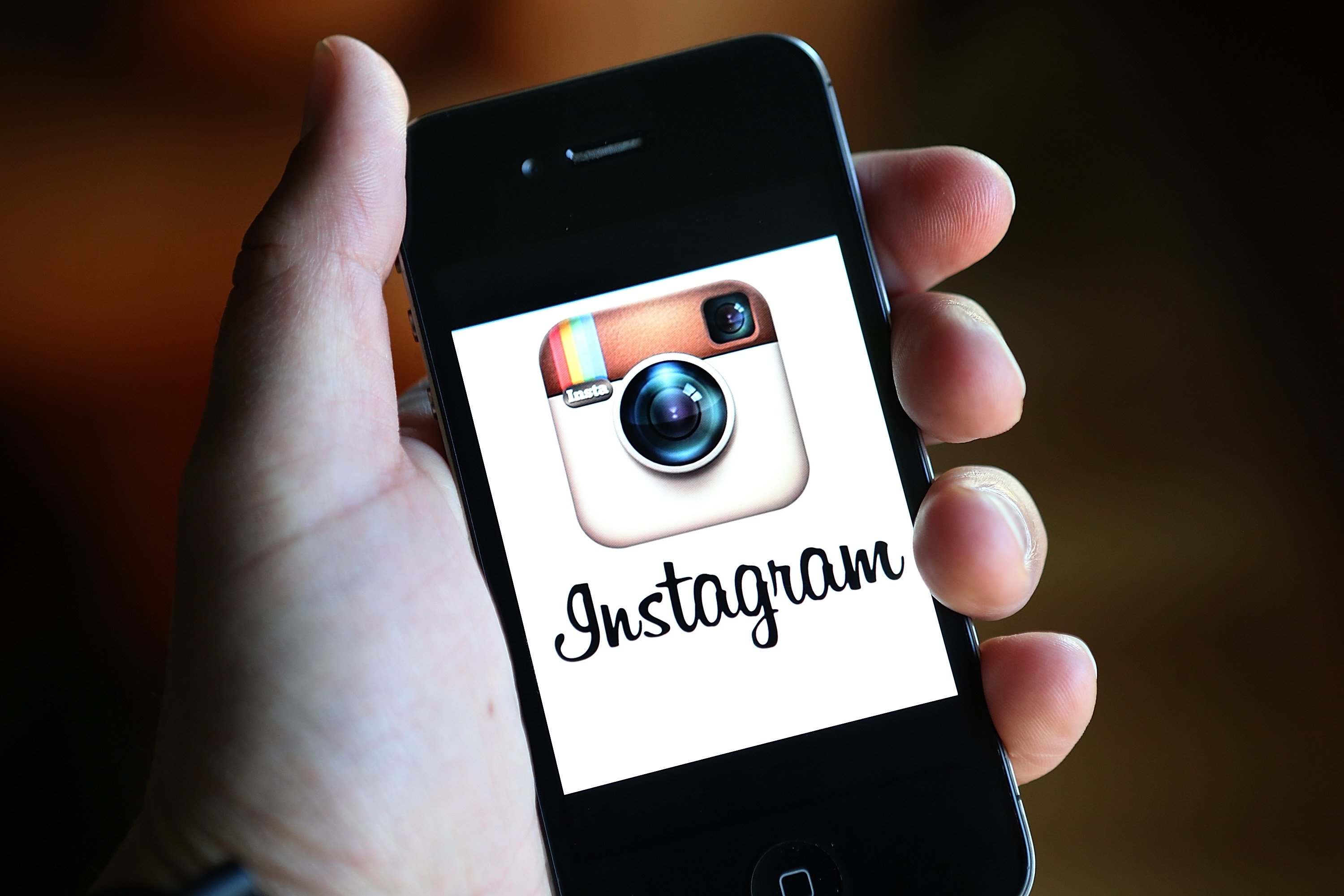 The Instagram logo is displayed on an Apple iPhone on Dec. 18, 2012 in Fairfax, Calif. (Justin Sullivan&mdash;Getty Images)