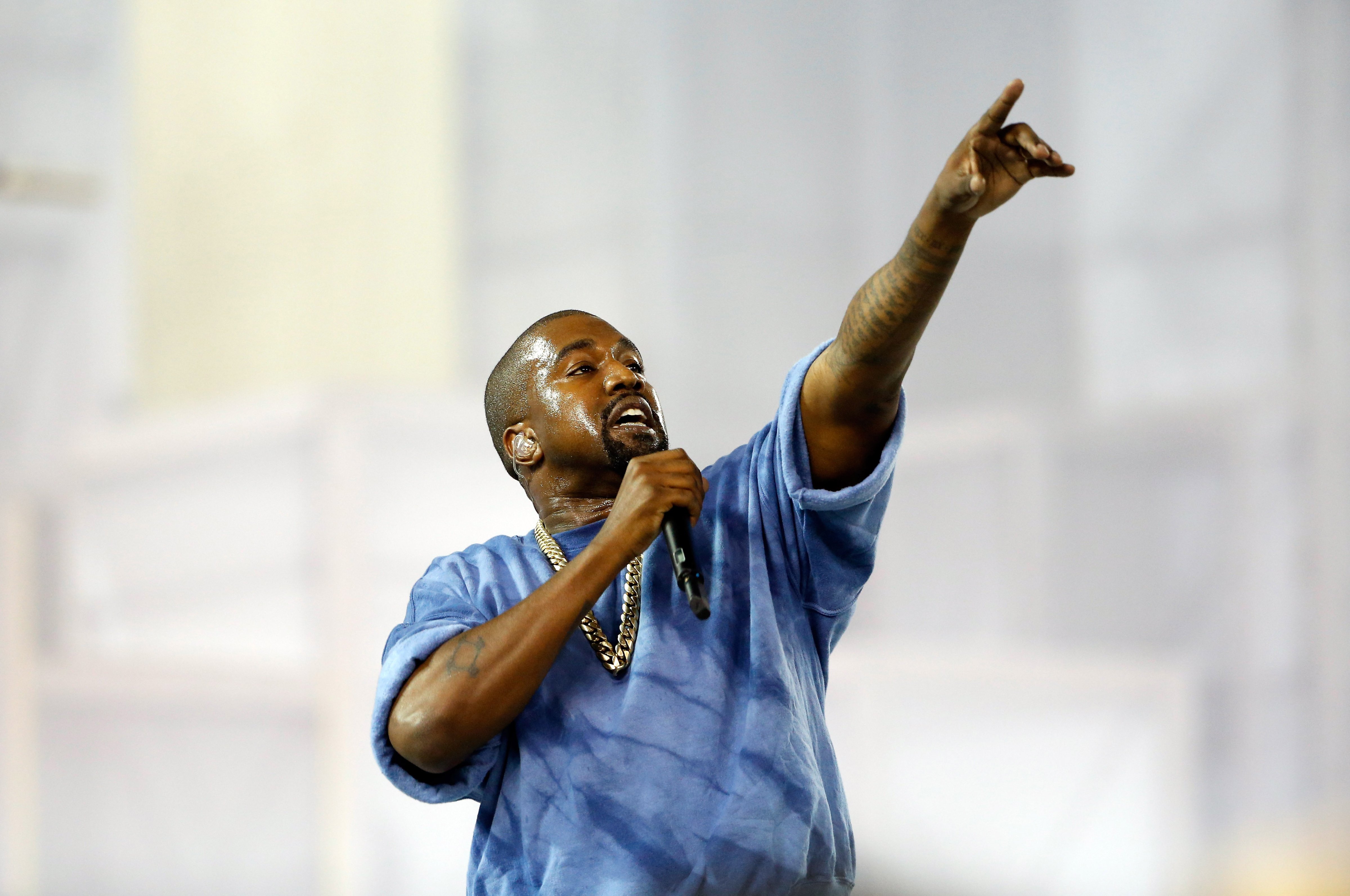 Kanye West preforms during the closing ceremony on Day 16 of the Toronto 2015 Pan Am Games on July 26, 2015 in Toronto. (Ezra Shaw—Getty Images)