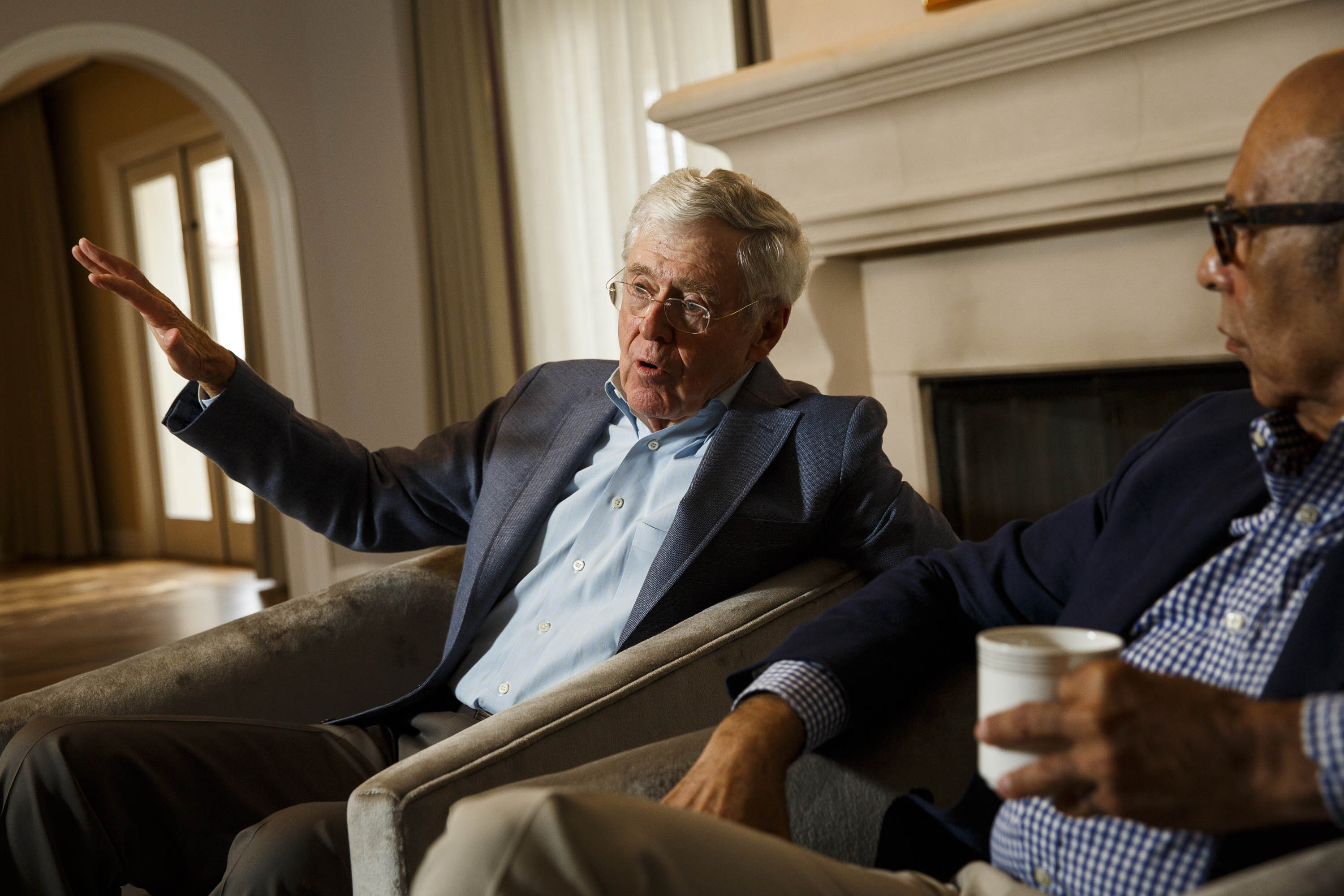 Charles Koch discusses his network’s goals at a donor summit in California. (Patrick T. Fallon—Washington Post/Getty Images)