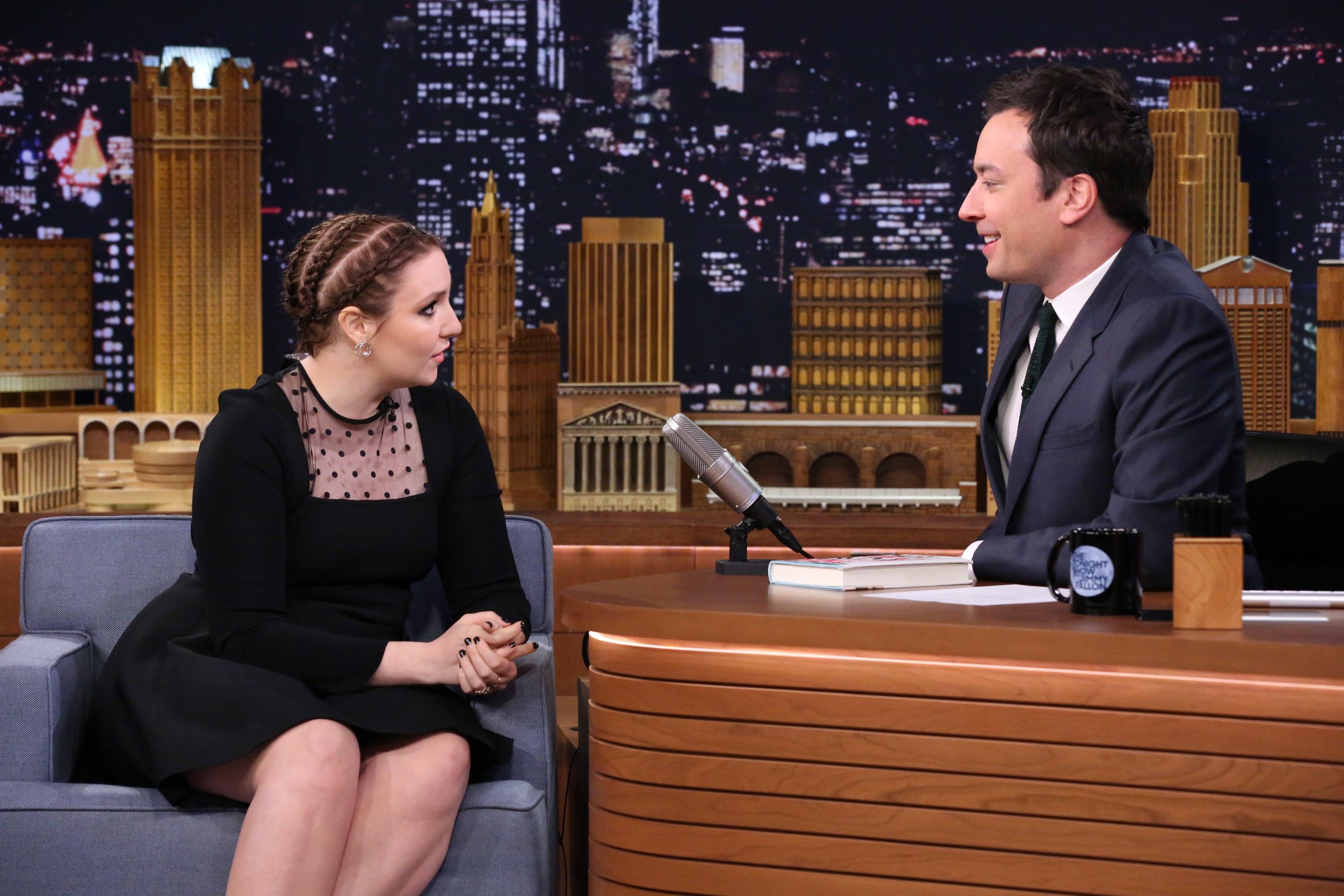 Lena Dunham Visits "The Tonight Show Starring Jimmy Fallon" in New York City on Jan. 8, 2015.