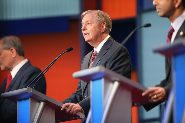 Lindsey Graham at the Fox News debate in Cleveland