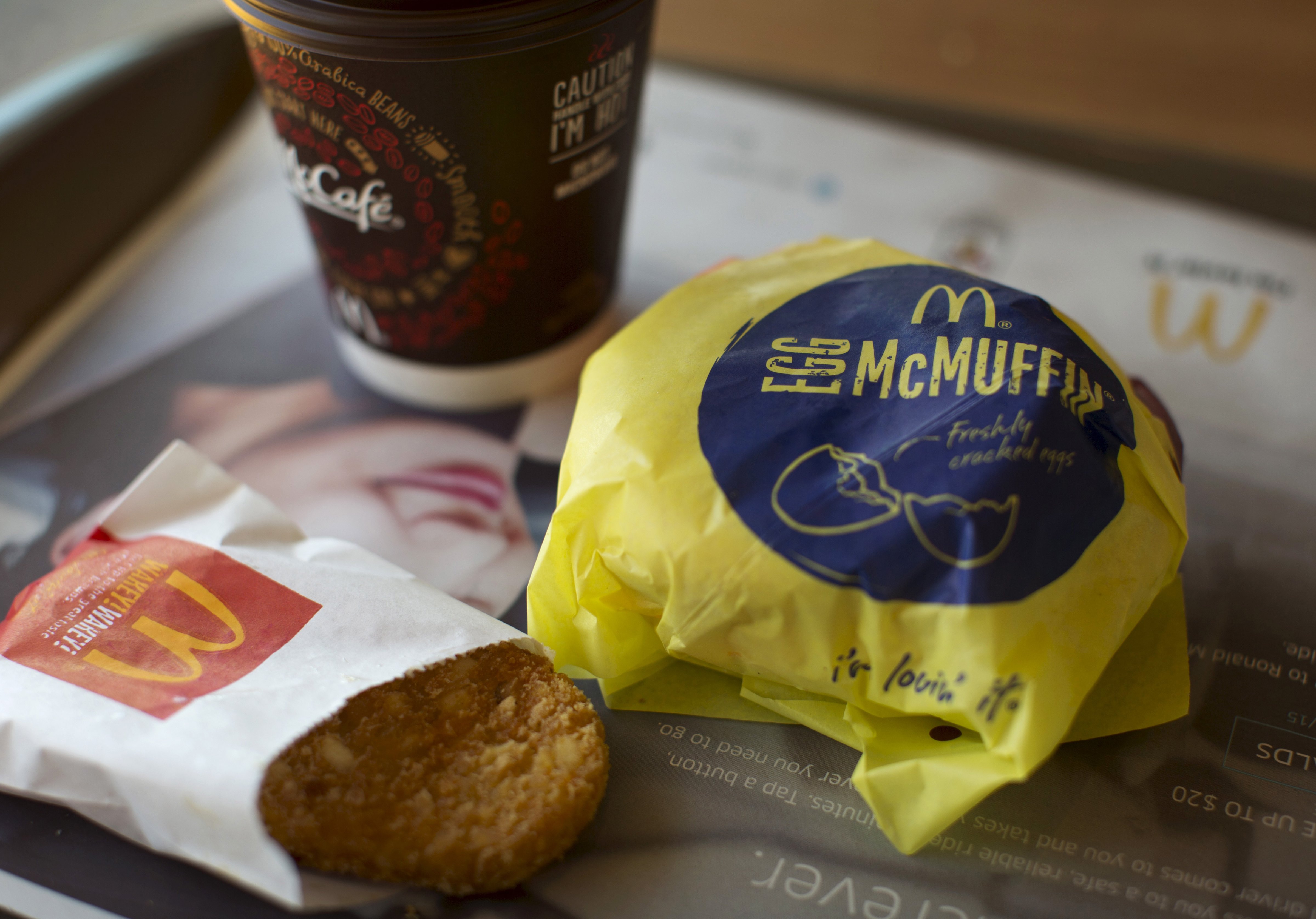 An Egg McMuffin meal is pictured at a McDonald's restaurant in Encinitas, Calif. on Aug. 13, 2015. (Mike Blake—Reuters)
