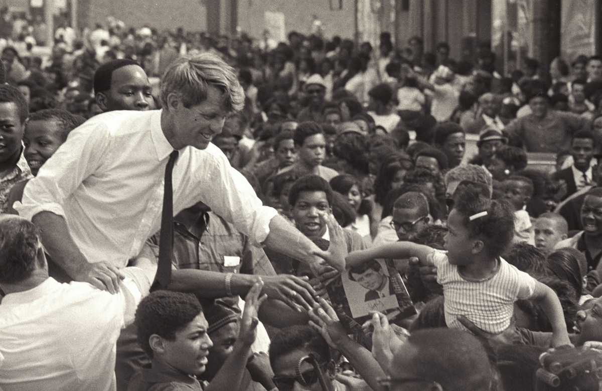 Robert F. Kennedy campaigns in Detroit, May 1968. (Andrew Sacks&mdash;Getty Images)