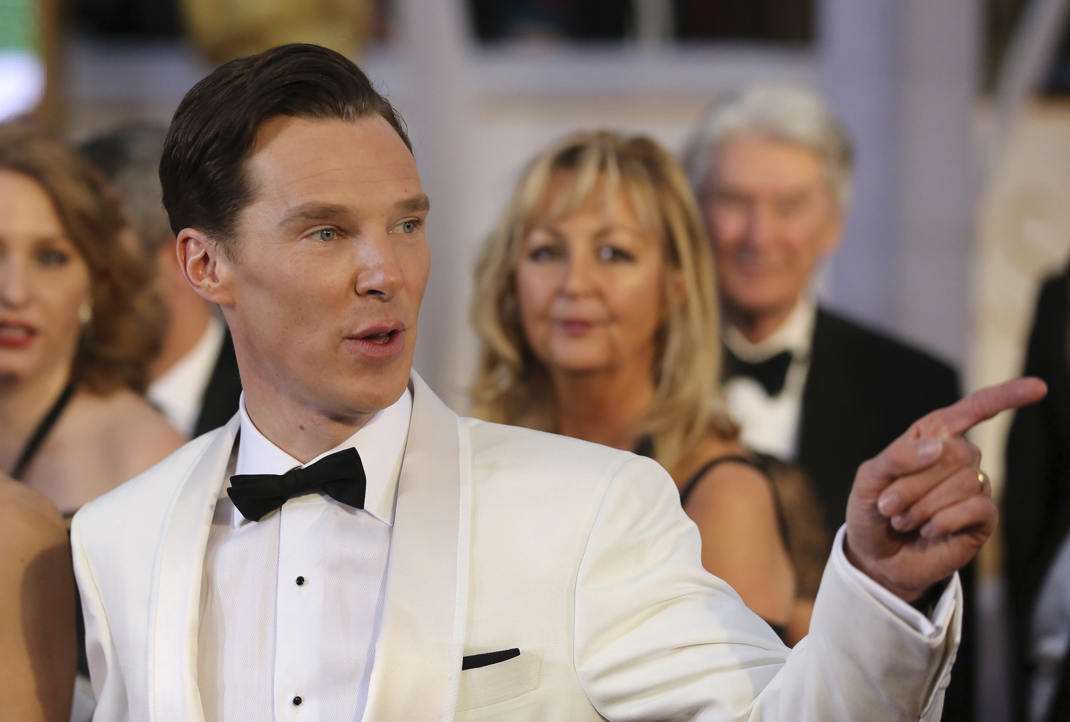 Benedict Cumberbatch, best actor nominee for his role in "The Imitation Game" arrives at the 87th Academy Awards in Hollywood, California Feb. 22, 2015 (Robert Galbraith—Reuters)