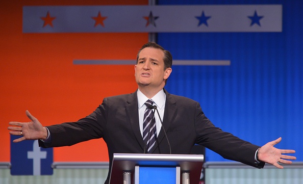 Texas Senator Ted Cruz participates in the Republican presidential primary debate on August 6, 2015 at the Quicken Loans Arena in Cleveland, Ohio.