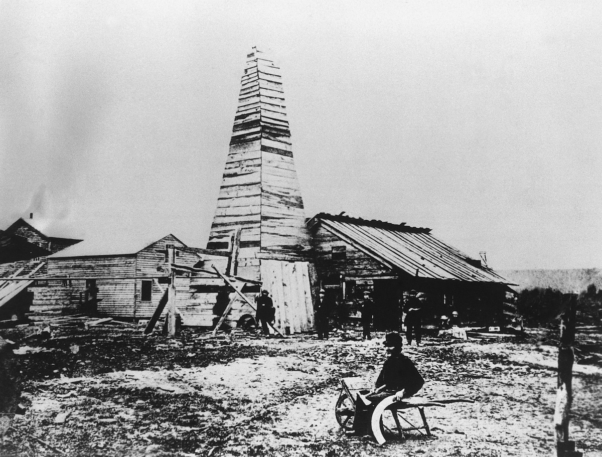 This is the well near Titusville, Penn., that pumped the petroleum industry into existence 100 years ago. The picture was taken four years after Col. Edwin L. Drake struck oil on Aug. 27, 1859. (AP)