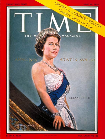 The Queen, 29 Haziran 1959, TIME (TIME) dergisinin kapağında