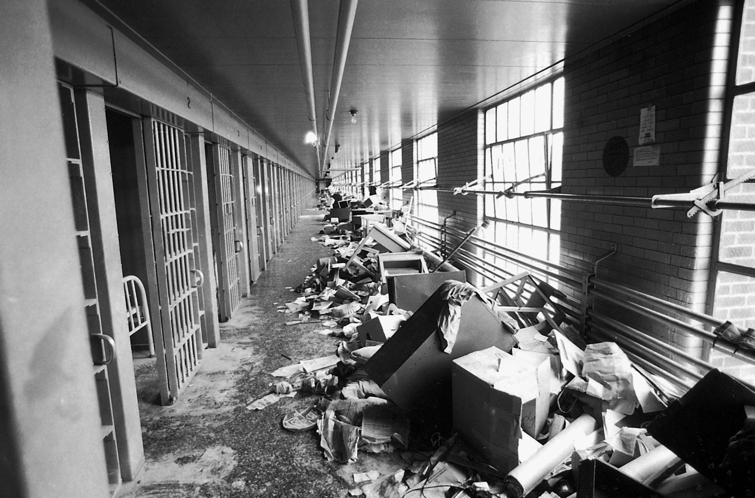 Scenes from the aftermath of the Attica Prison Riot, 1971