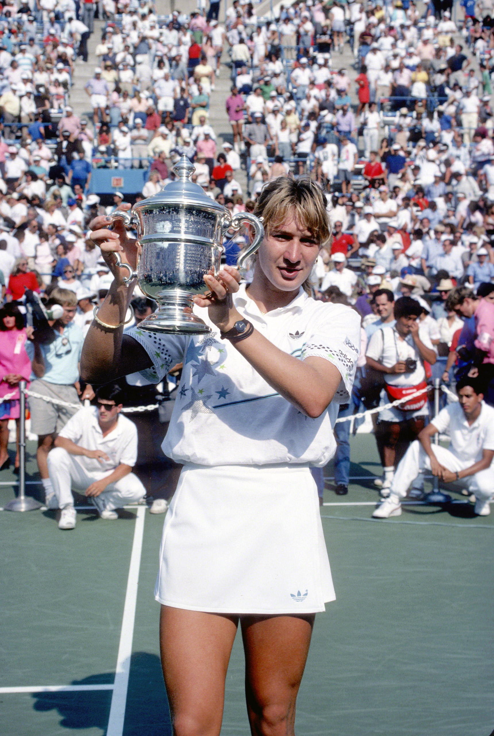 Steffi Graf during the 1988 U.S. Open Tennis Tournament in Flushing, Queens.
