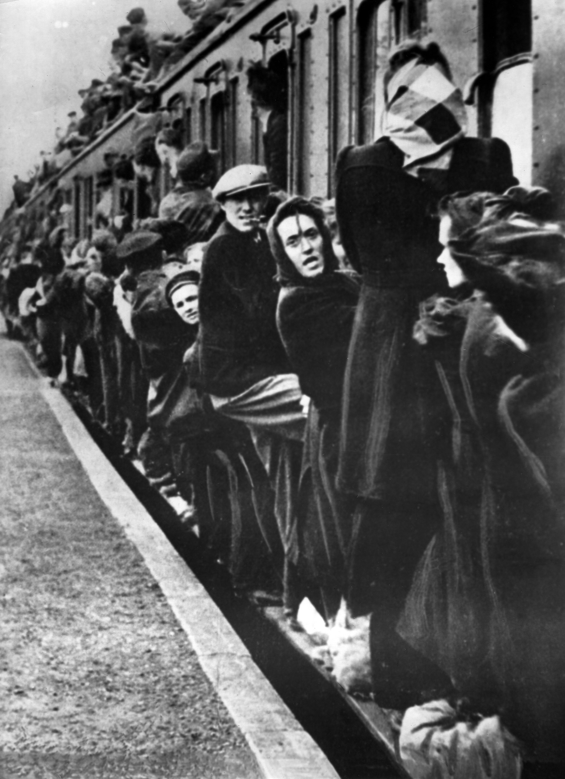 Refugees from the East of the German Reich (German Empire) around 1944/1945.
