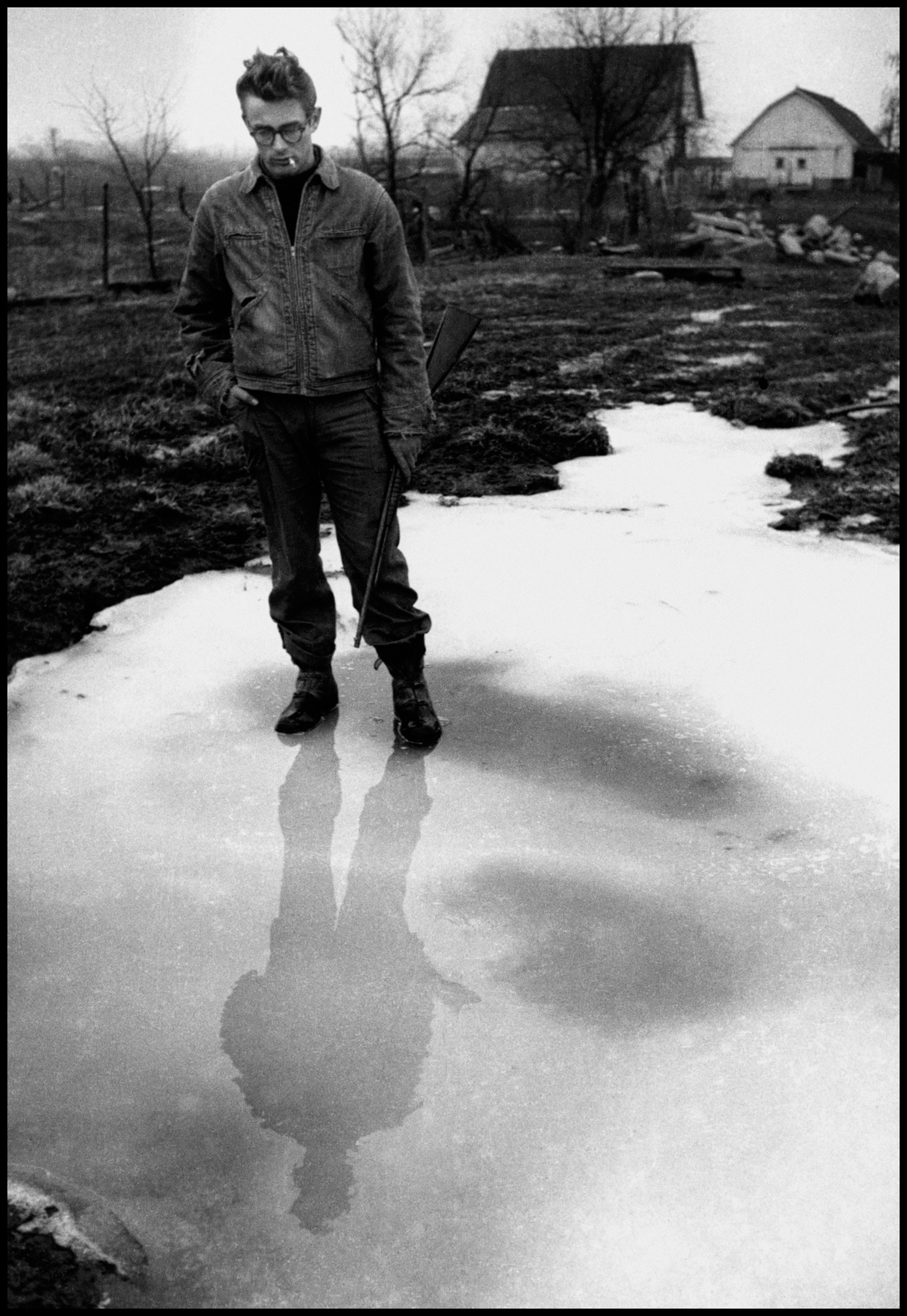 James Dean in Fairmount, Indiana, 1955.