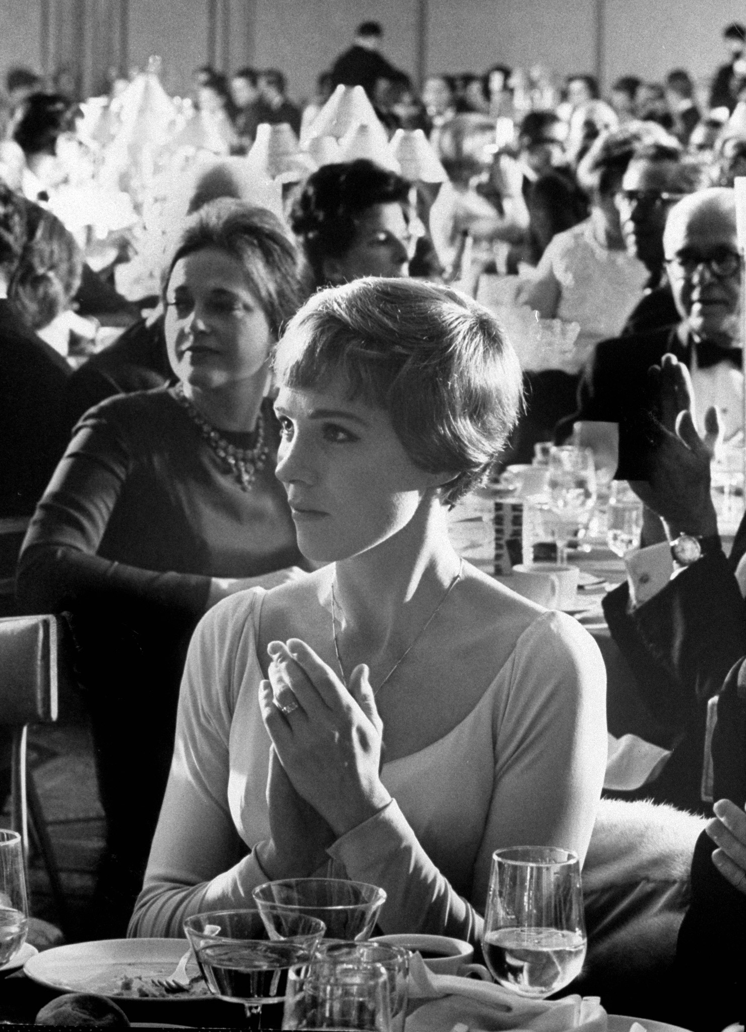 Actress Julie Andrews at premier of film 'Sound of Music'.