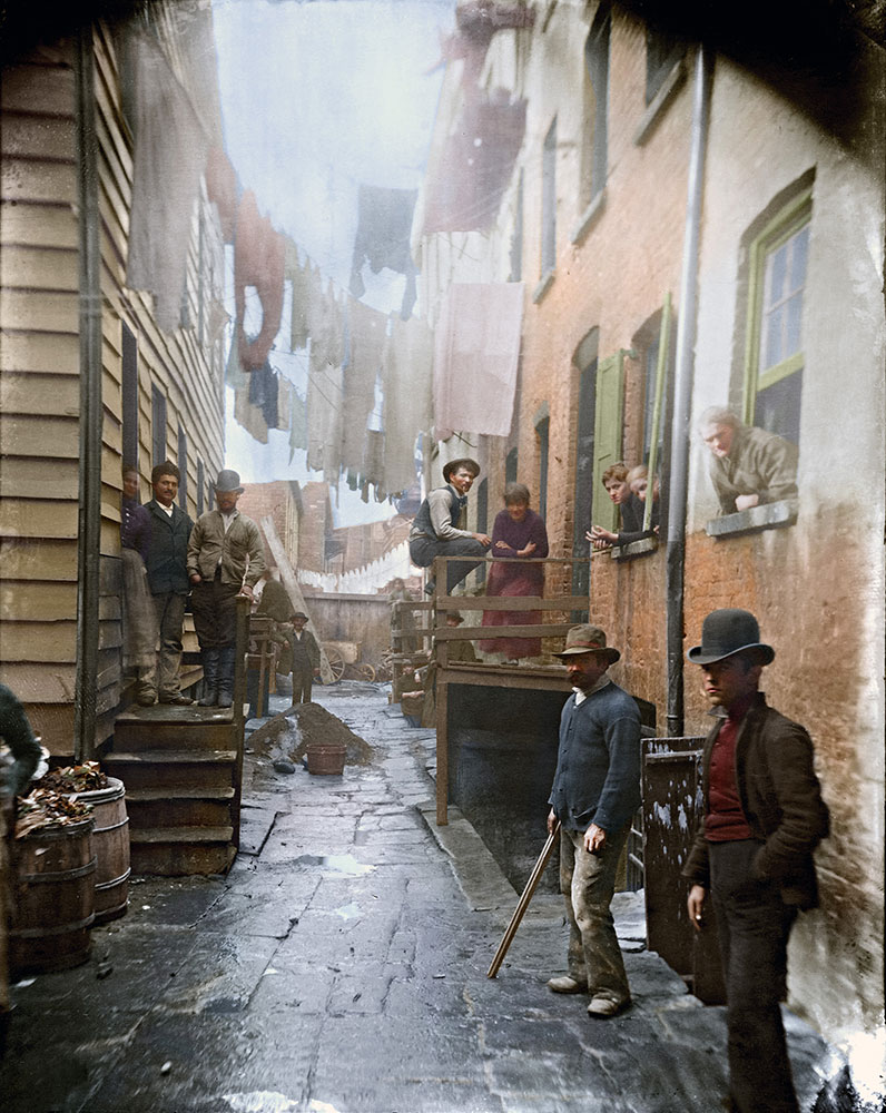 Bandit's Roost, 59½ Mulberry Street by Jacob Riis, ca. 1888.
