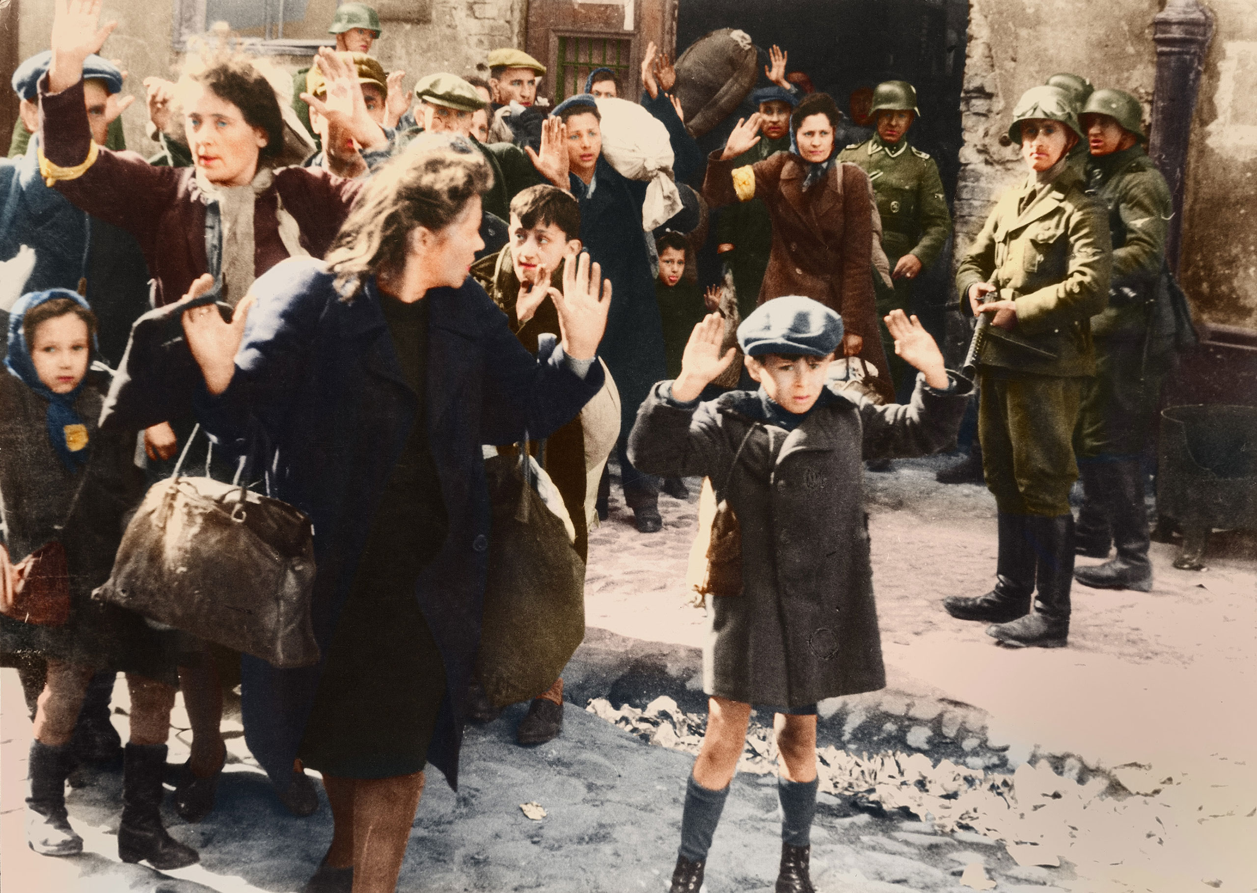 Jewish Boy Surrenders in Warsaw by Unknown Photographer, 1943.