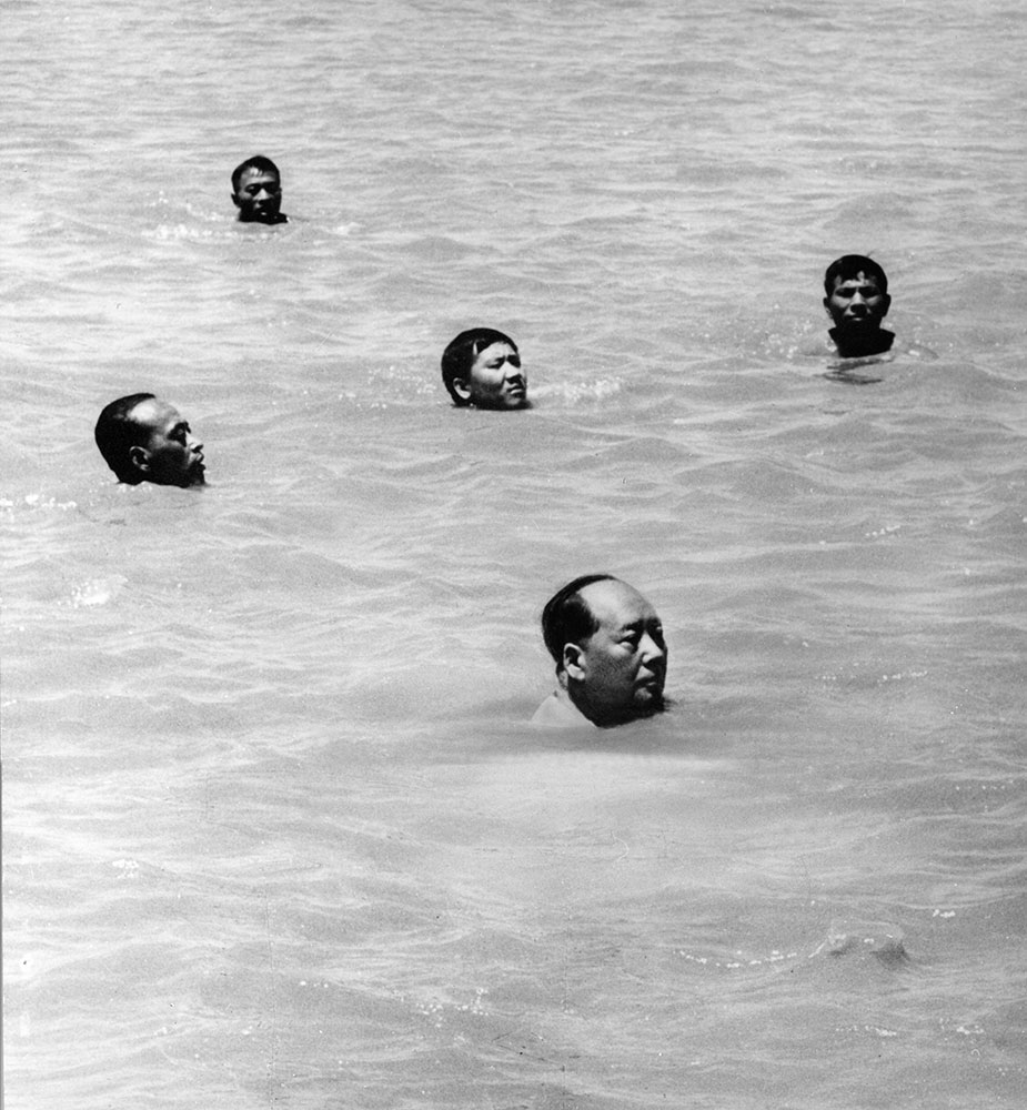 Chairman Mao Swims in the Yangtze by Unknown Photographer, 1966.