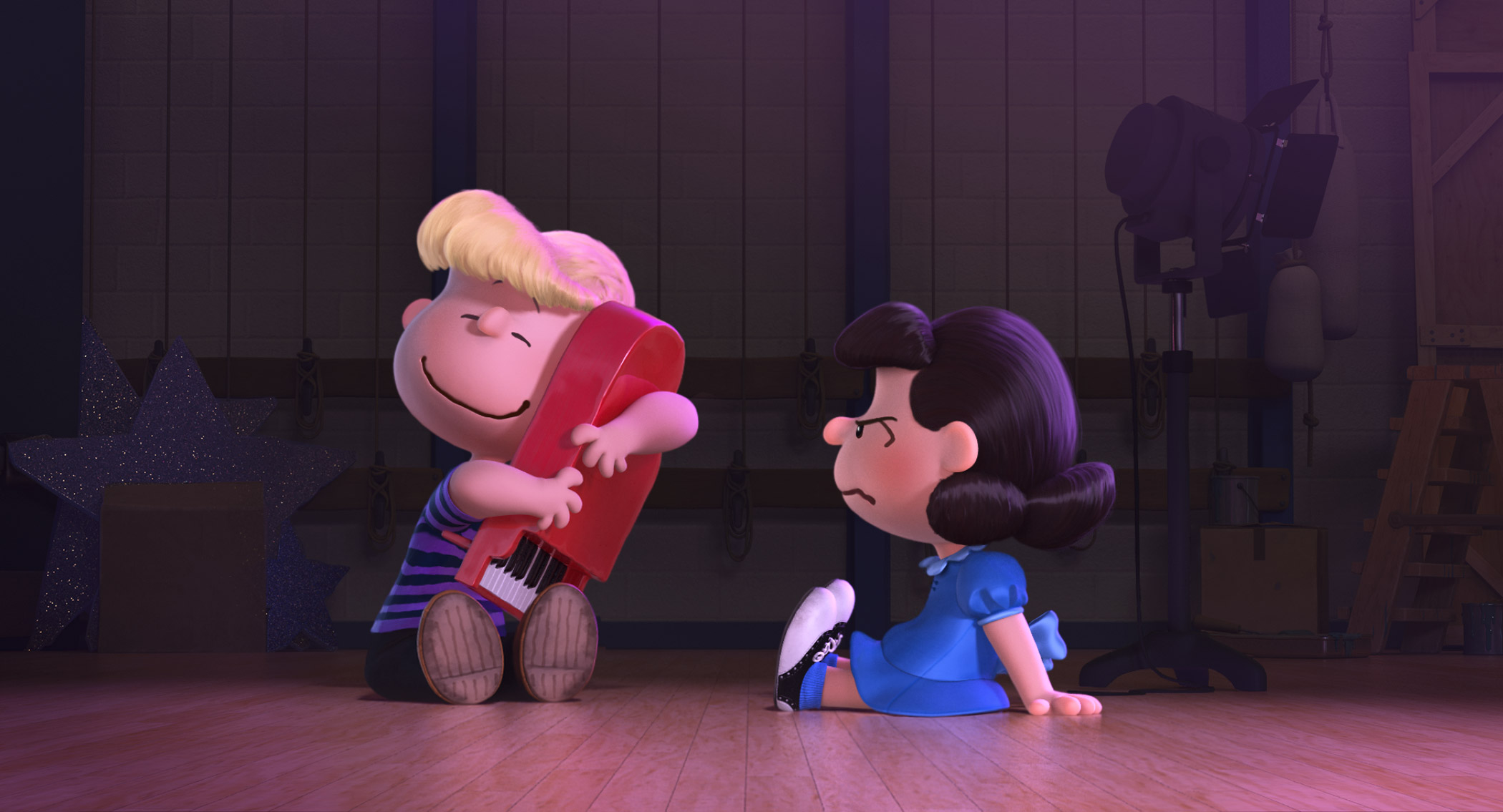 Schroeder and Lucy in the new Peanuts movie.