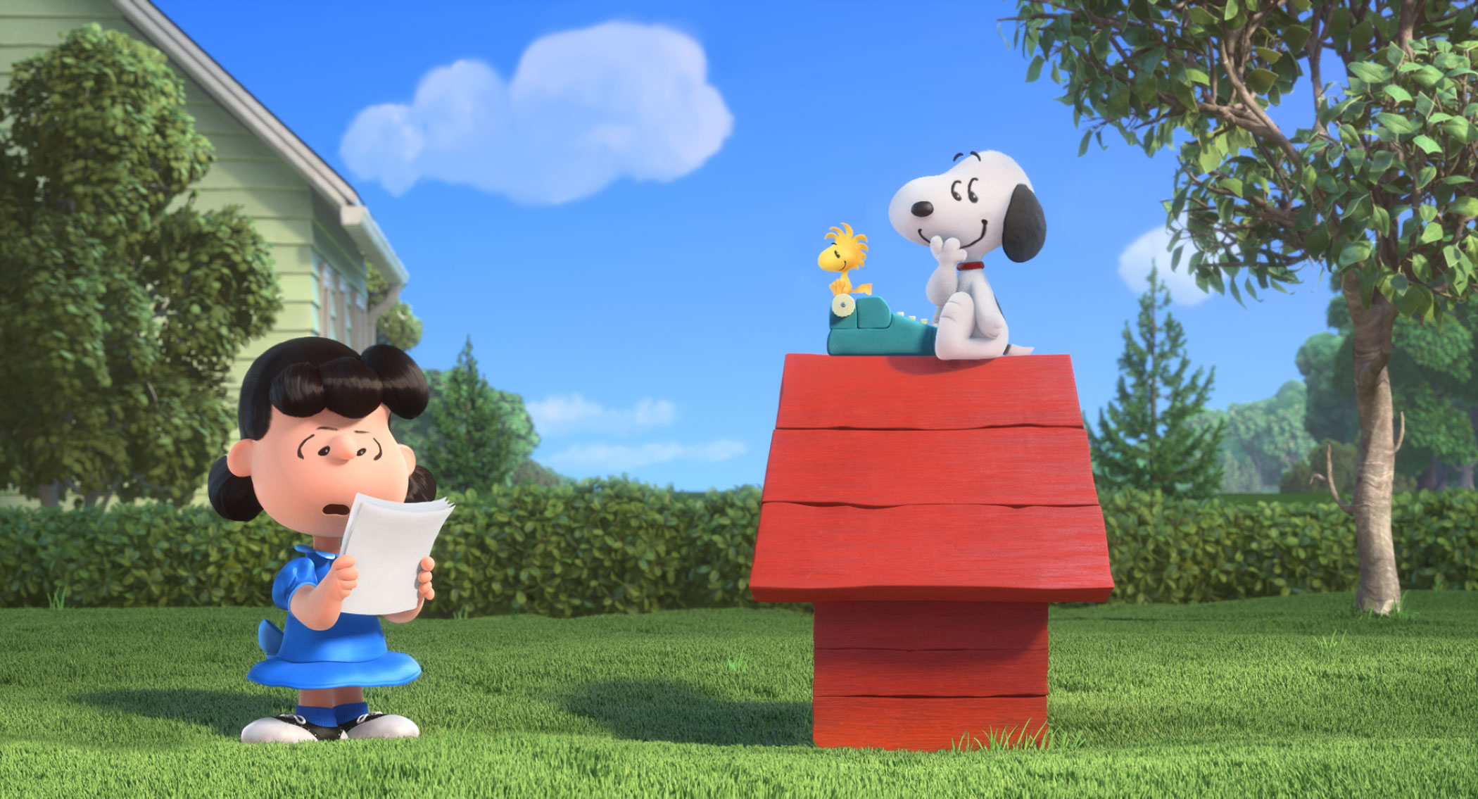 Lucy, Snoopy and Woodstock in the new movie