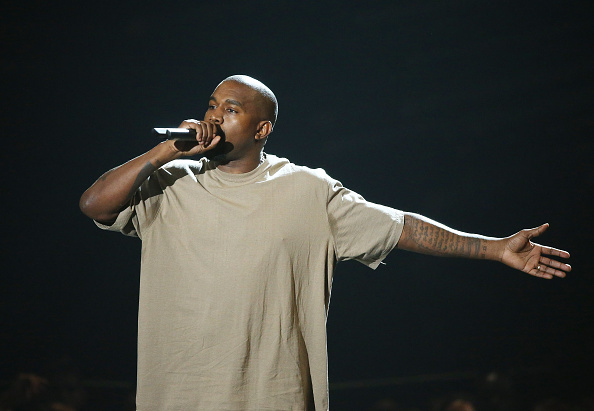 Kanye West speaks onstage during the 2015 MTV Video Music Awards held at Microsoft Theater on August 30, 2015 in Los Angeles, California (Michael Tran—FilmMagic)
