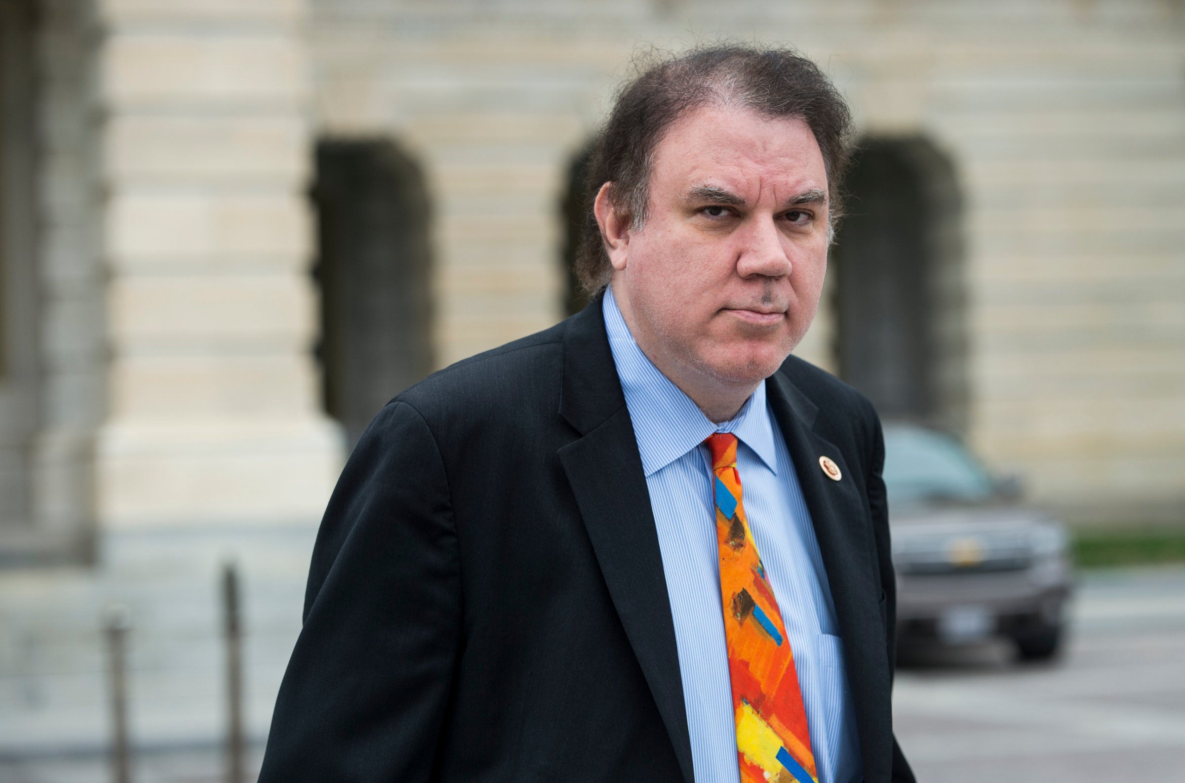 Rep. Alan Grayson, D-Fla., leaves the Capitol following the last vote of the week on Friday, April 4, 2014.