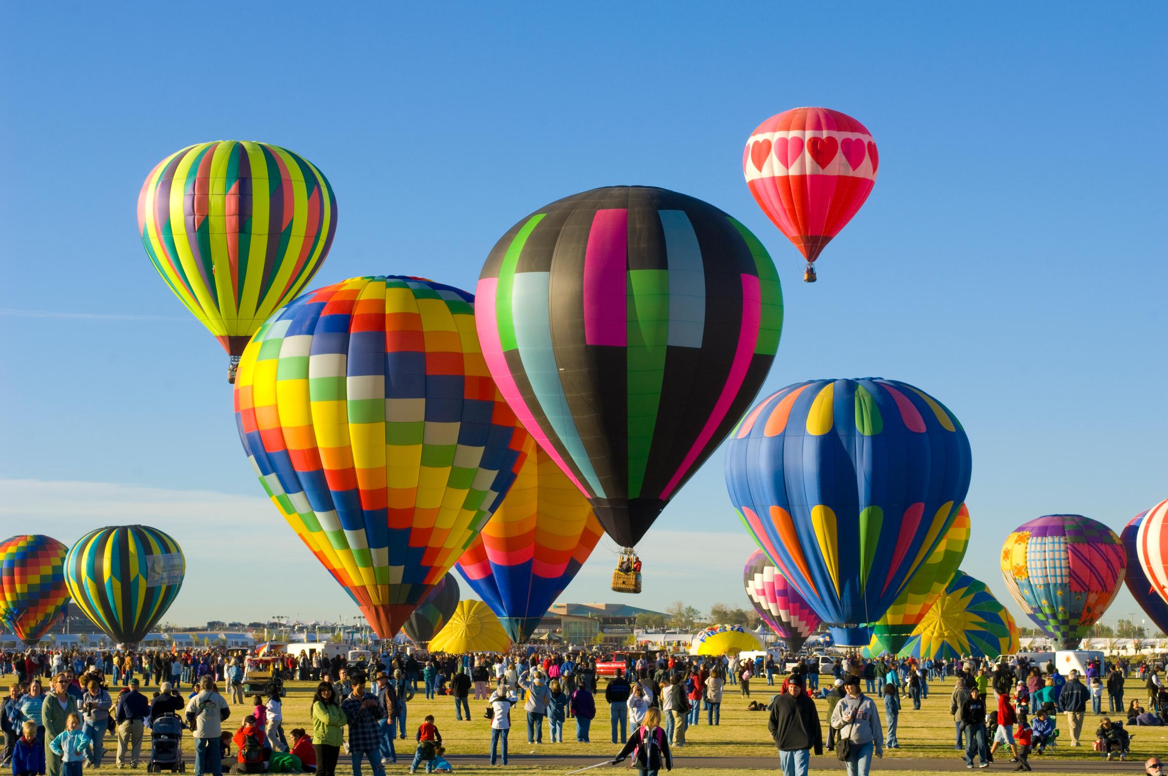 Annual Albuquerque International Hot Air Balloon Fiesta, Albuquerque, New Mexico.