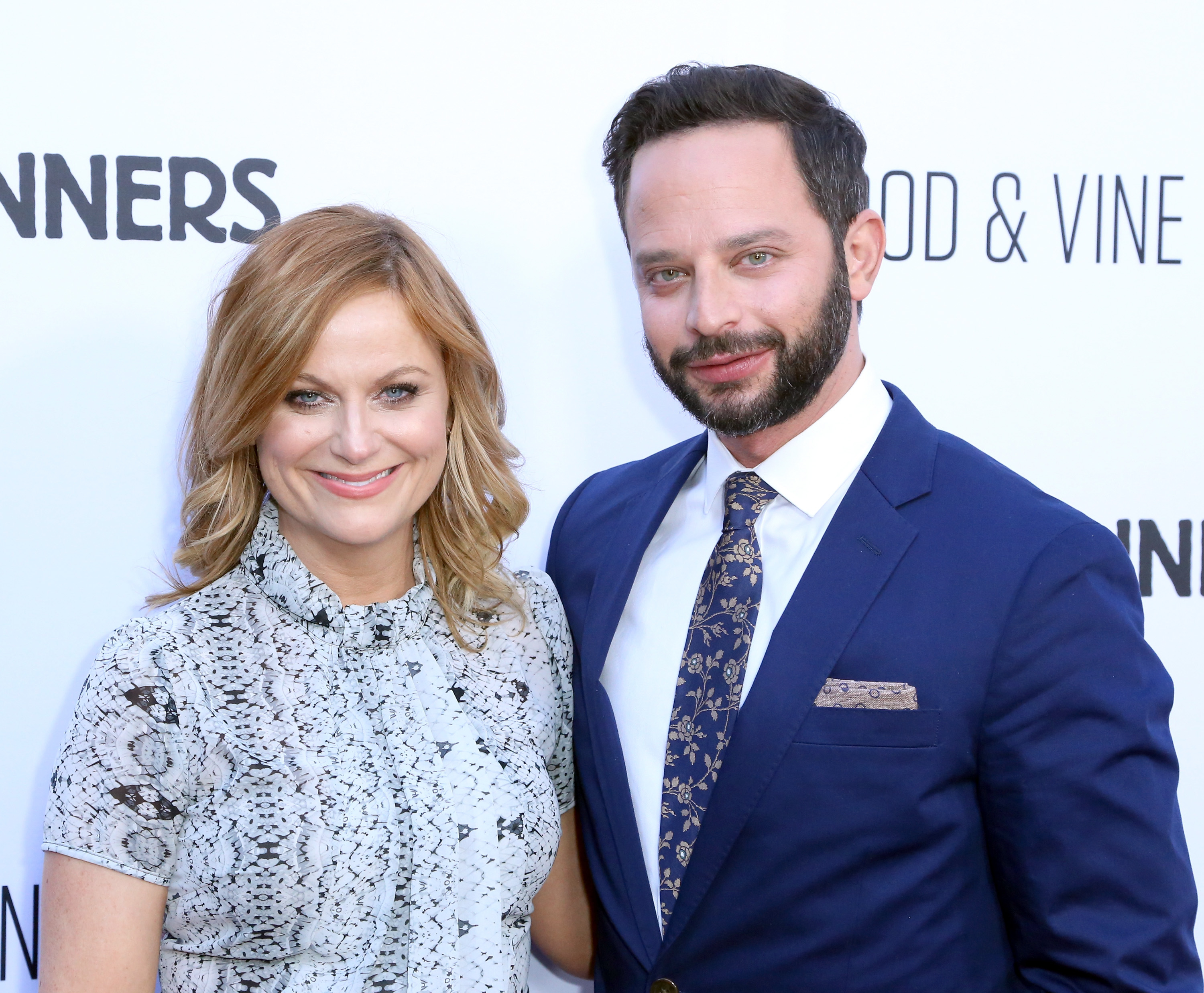 Amy Poehler and Nick Kroll at the premiere of RADiUS' "Adult Beginners" in Hollywood on April 15, 2015.