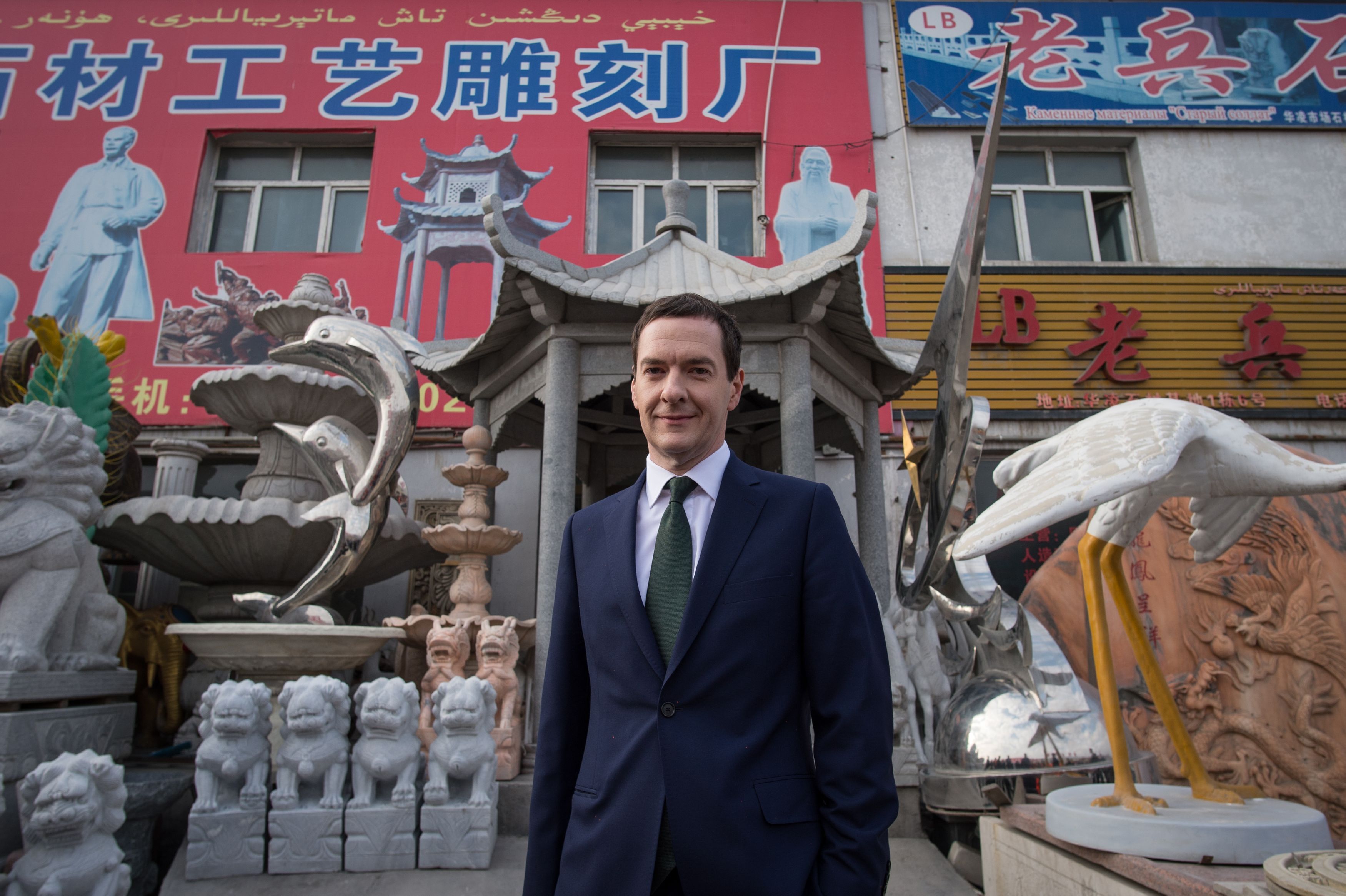 Chancellor of the Exchequer George Osborne visits an industrial area in the city of Urumqi in northwest China, after he became the first serving government minister to travel to Xinjiang province (Stefan Rousseau—PA Wire/PA Images)