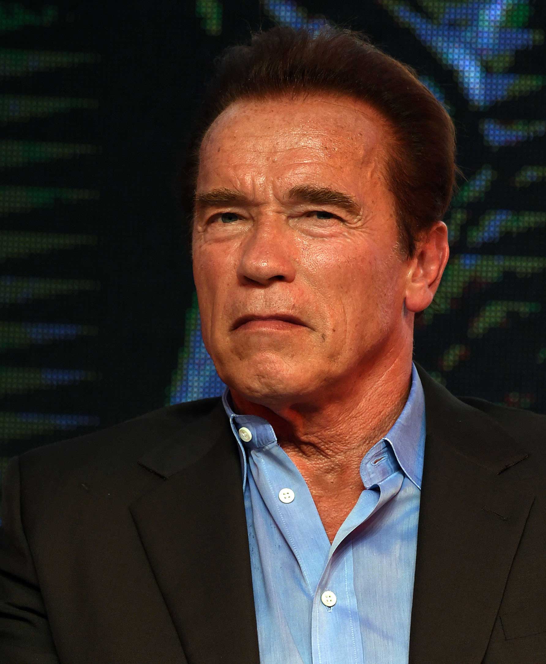Arnold Schwarzenegger Attends Shanghai Press Conference Of "Terminator Genisys"