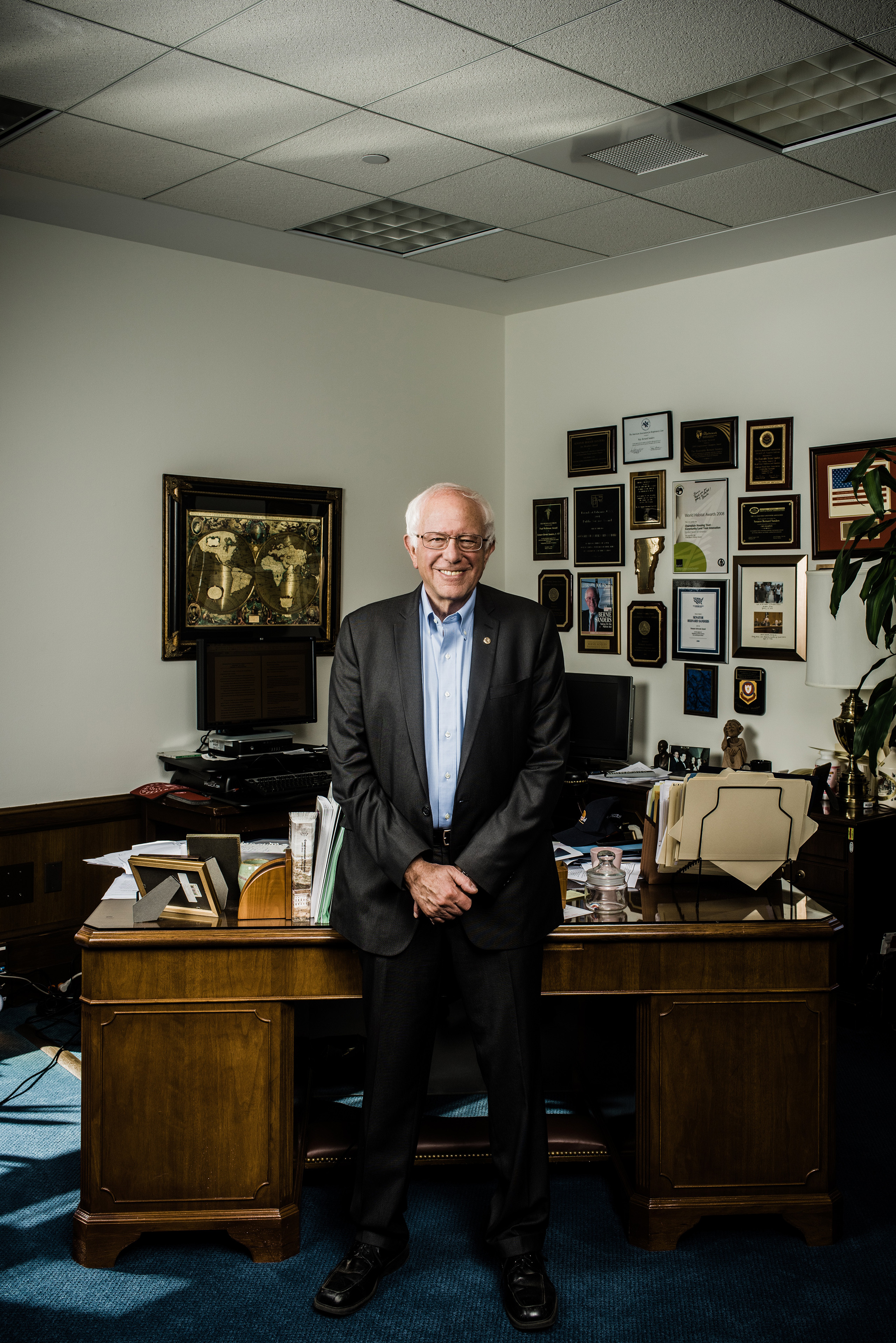 The surging presidential candidate on Sept. 15 in his Washington Senate office. (Stephen Voss for TIME)