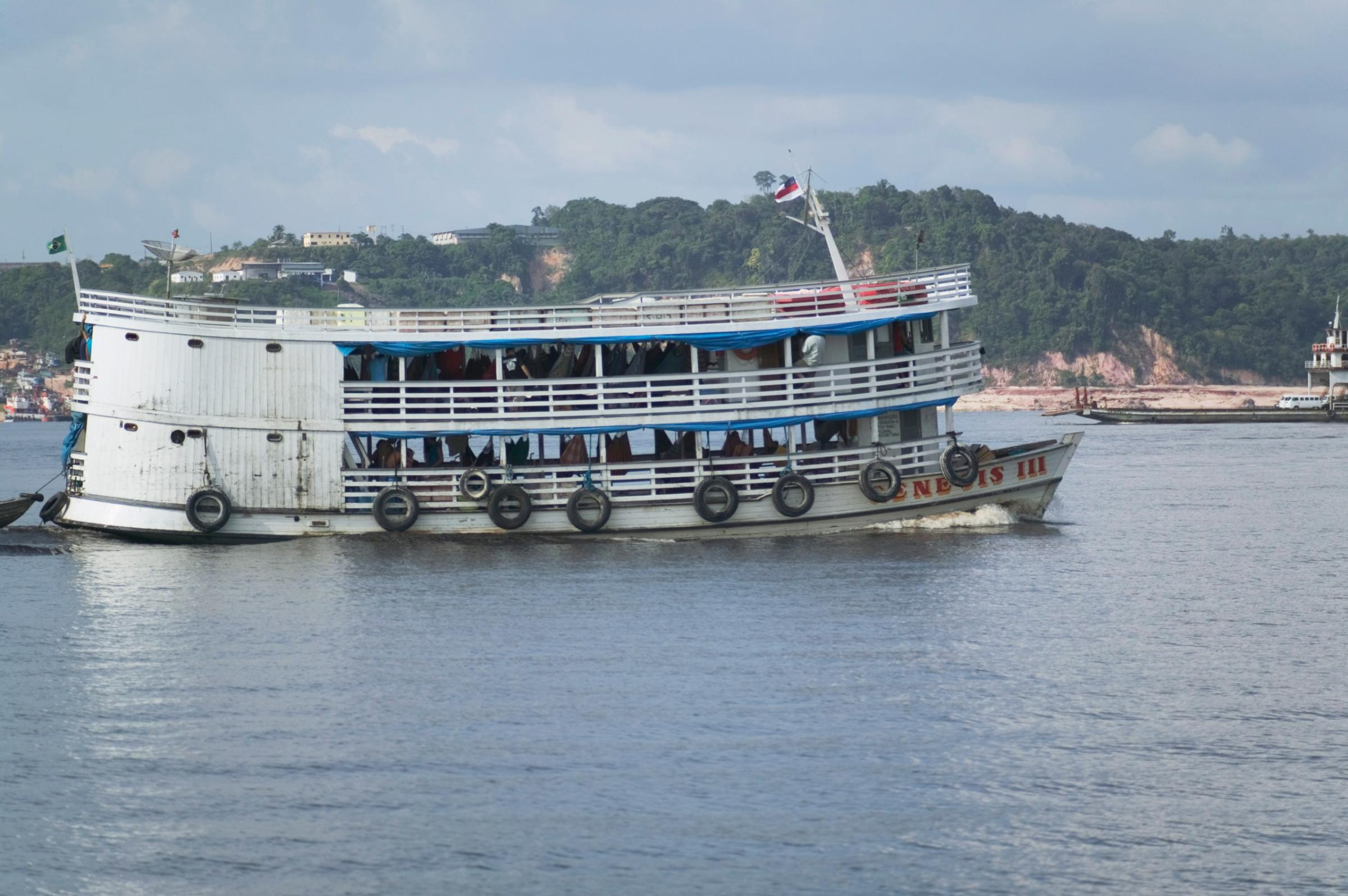 Brazil, Amazonas, nr Manaus, passenger ferry crossing river