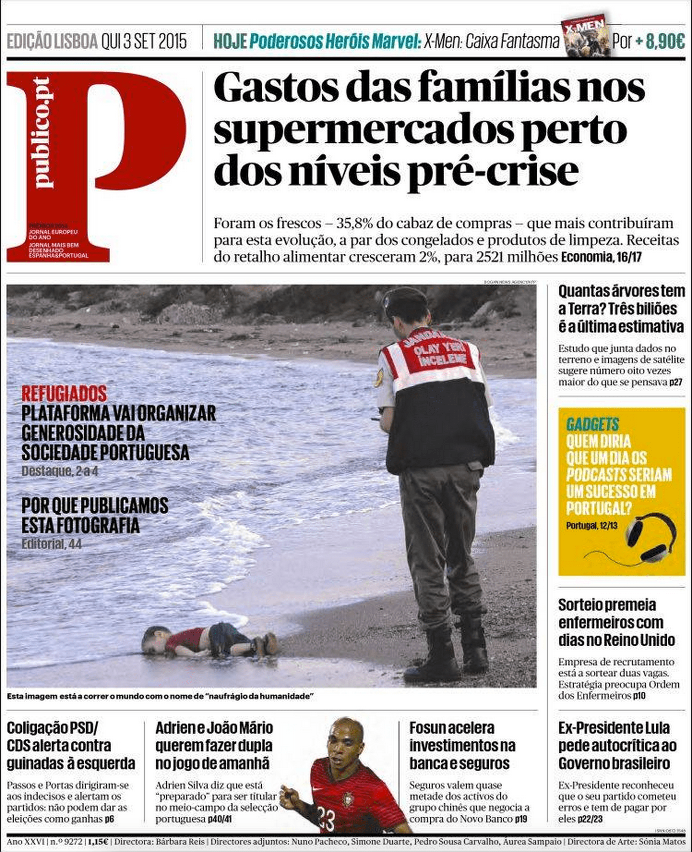 Drowned Migrant Boy Publico front page