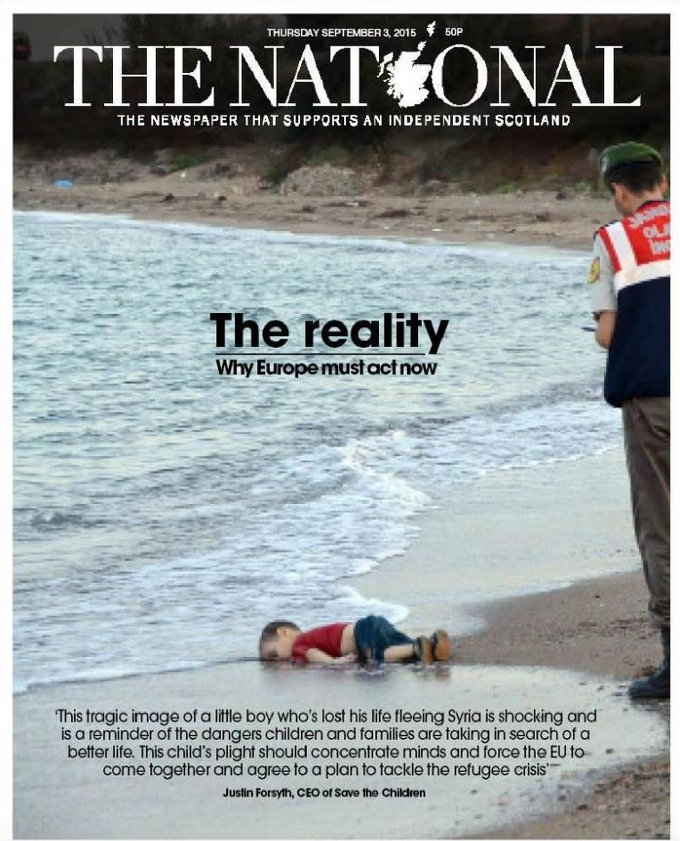 Drowned Migrant Boy The National front page