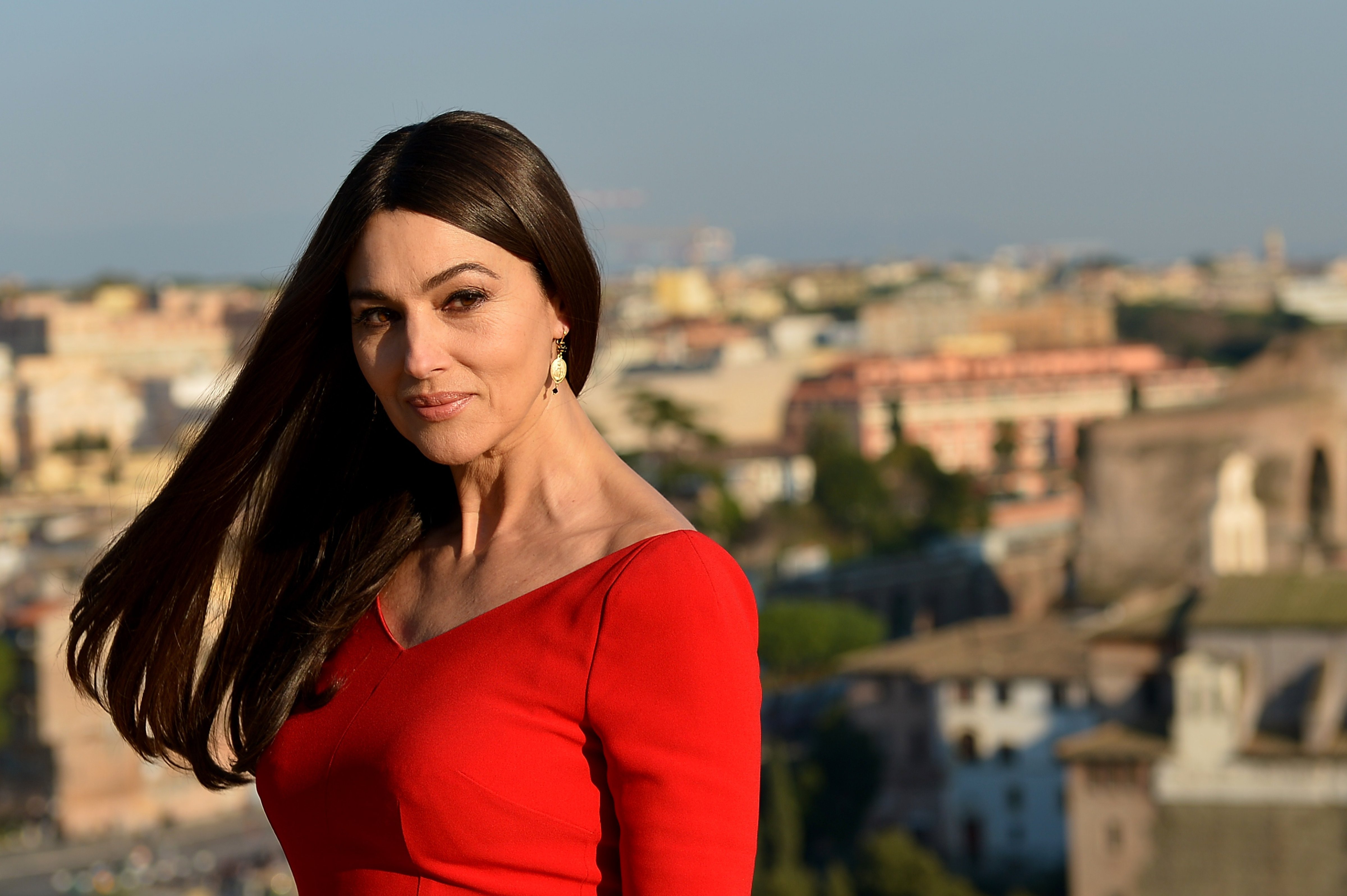 Italian actress Monica Bellucci poses during a photocall to promote the 24th James Bond film 'Spectre' in Rome, on Feb. 18, 2015. (Tiziana Fabi—AFP/Getty Images)