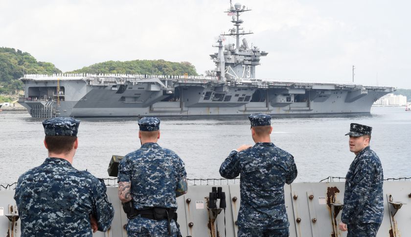 The nuclear-powered aircraft carrier USS George Washington . (TORU YAMANAKA&mdash;AFP/Getty Images)