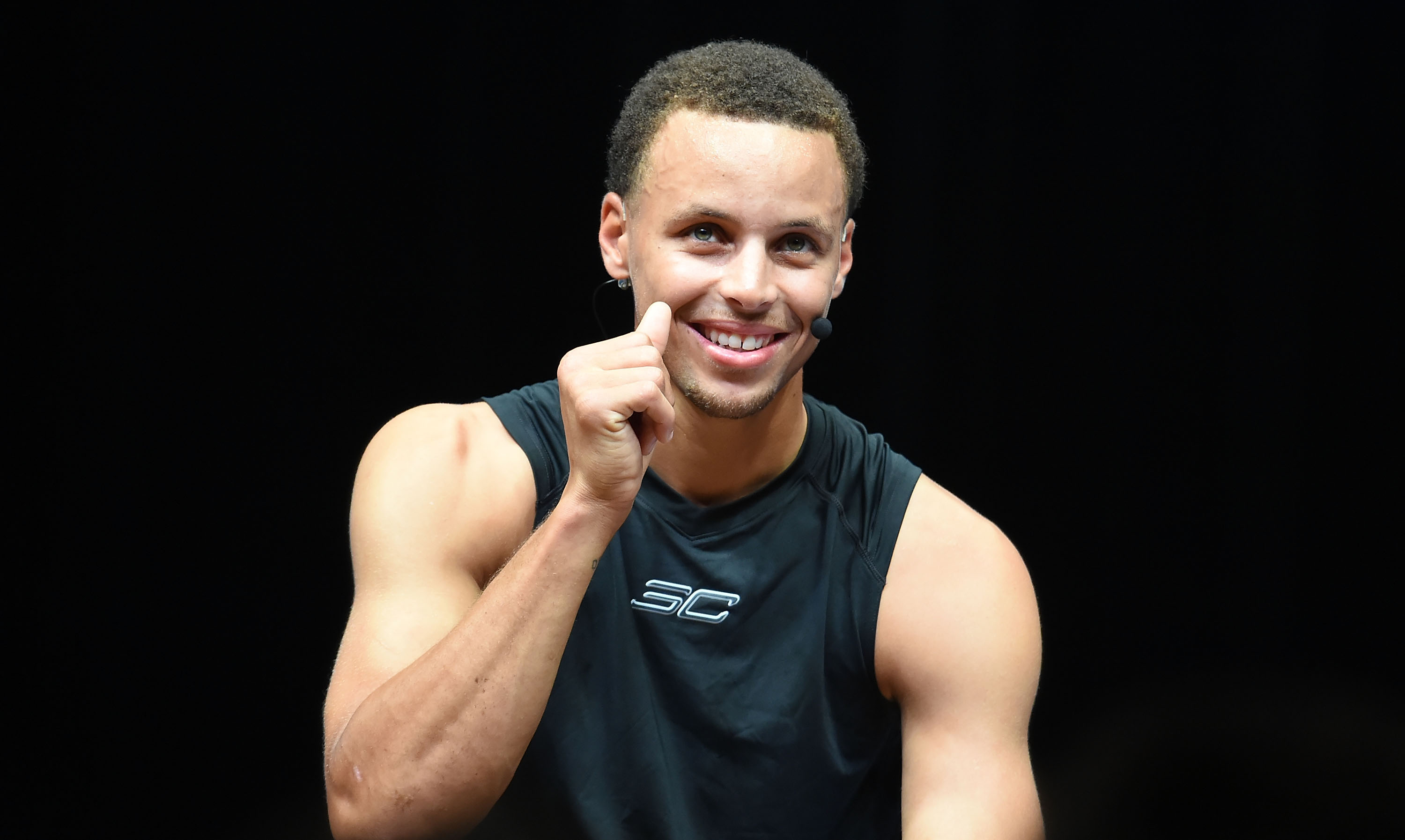 Stephen Curry in Tokyo, Japan on Sept. 4, 2015. (Jun Sato—Getty Images)