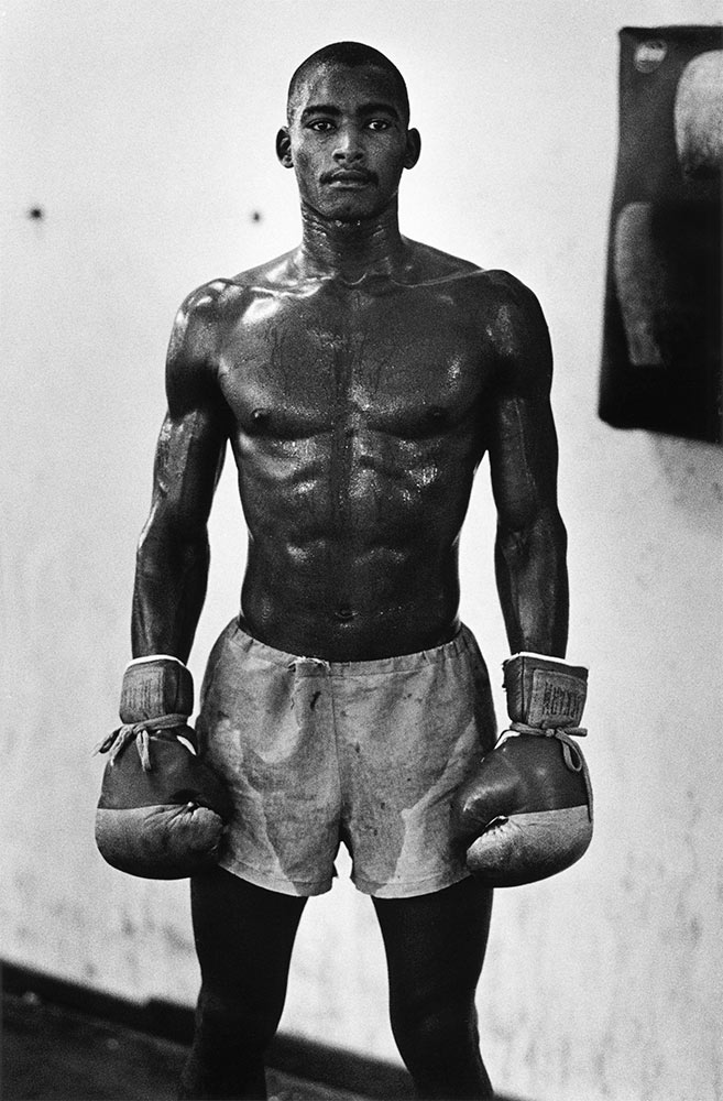 Portrait of a boxer in the City of Santiago de Cuba, August 1998.
